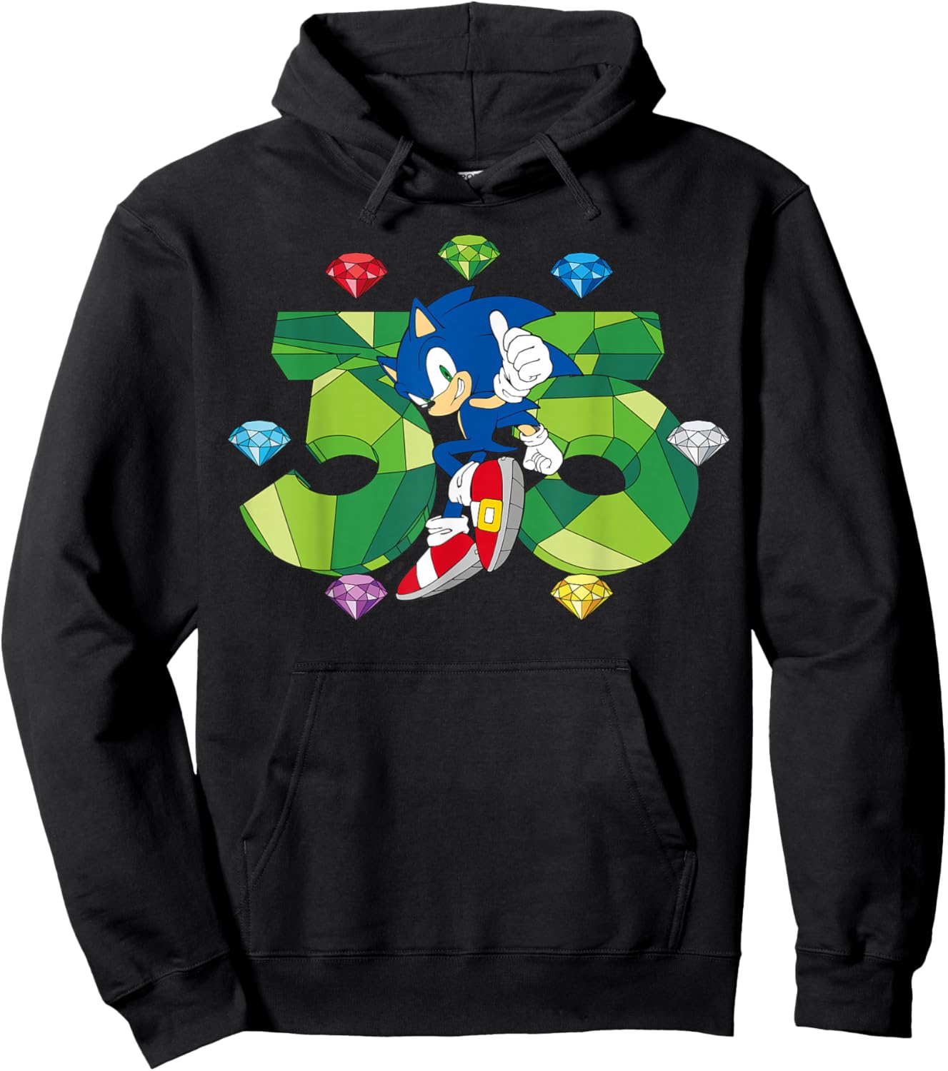 Sonic The Hedgehog - 35th Anniversary: Key Art Hoodie - Hoodie | Black