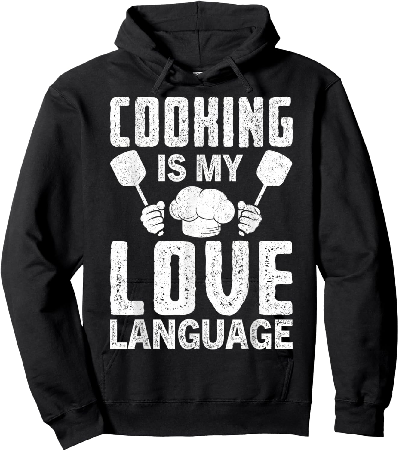 Cooking is My Love Language Funny Chef Quote Hoodie - Hoodie | Black