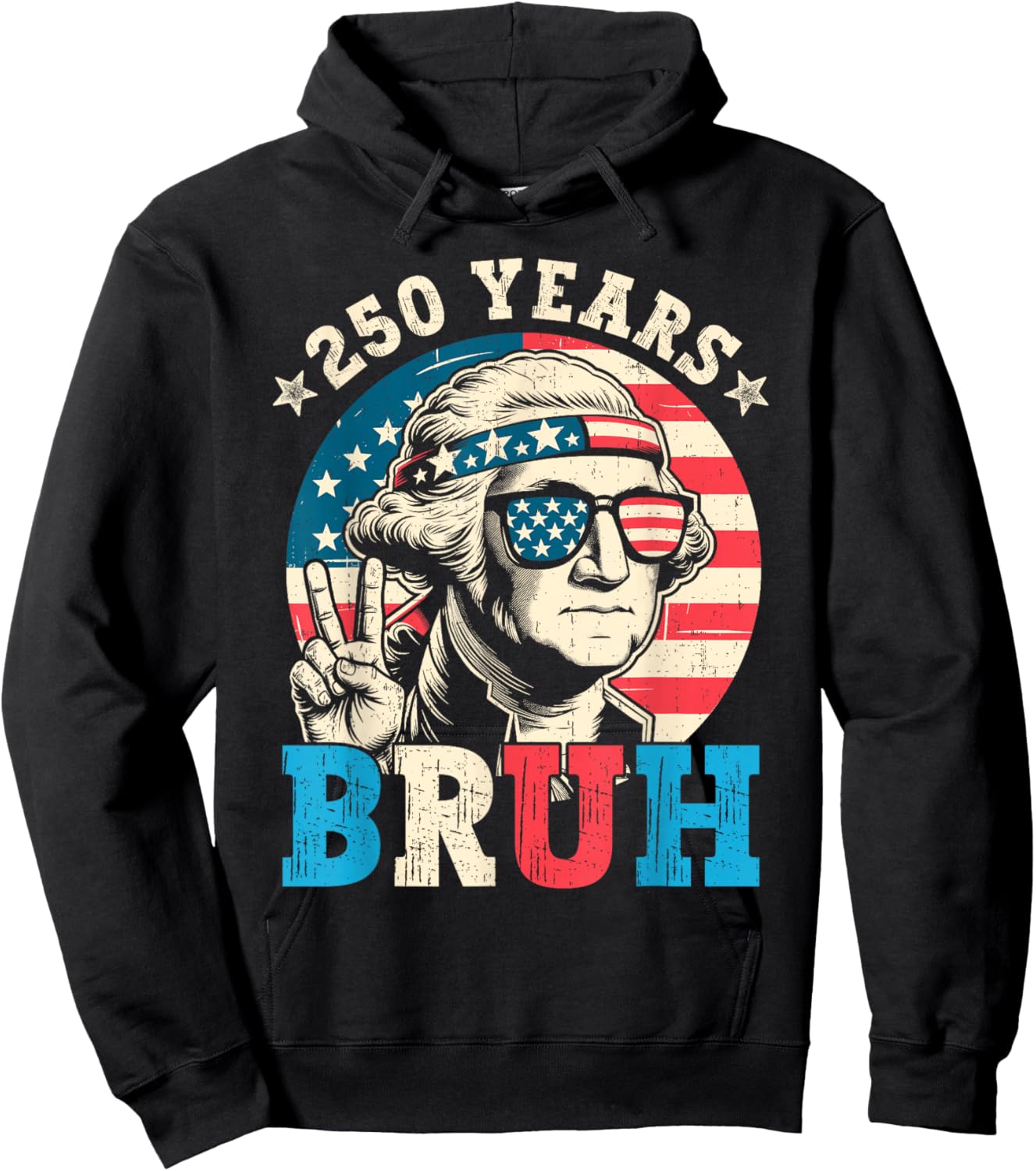 250 Years American 1776 2026 250th USA Years Patriotic USA Hoodie - Hoodie | Black