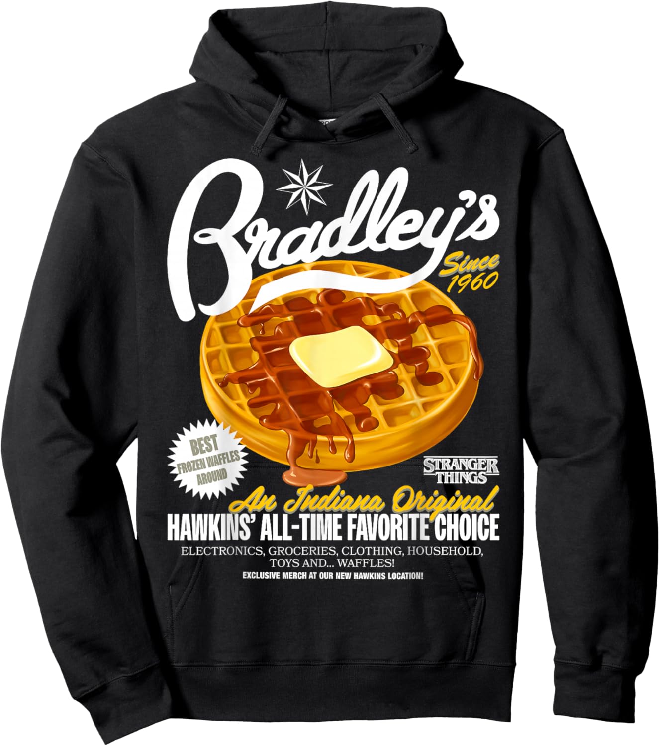 Stranger Things Season 5 Bradley's Best Frozen Waffles Hoodie - Hoodie | Black