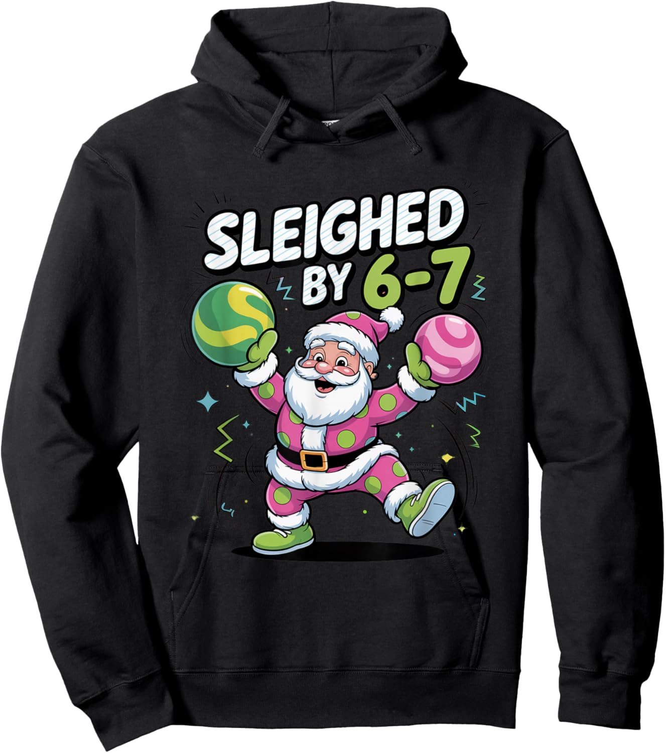 Christmas 67 Funny Xmas Six Seven Ugly Sweater 6-7 Hoodie - Hoodie | Black