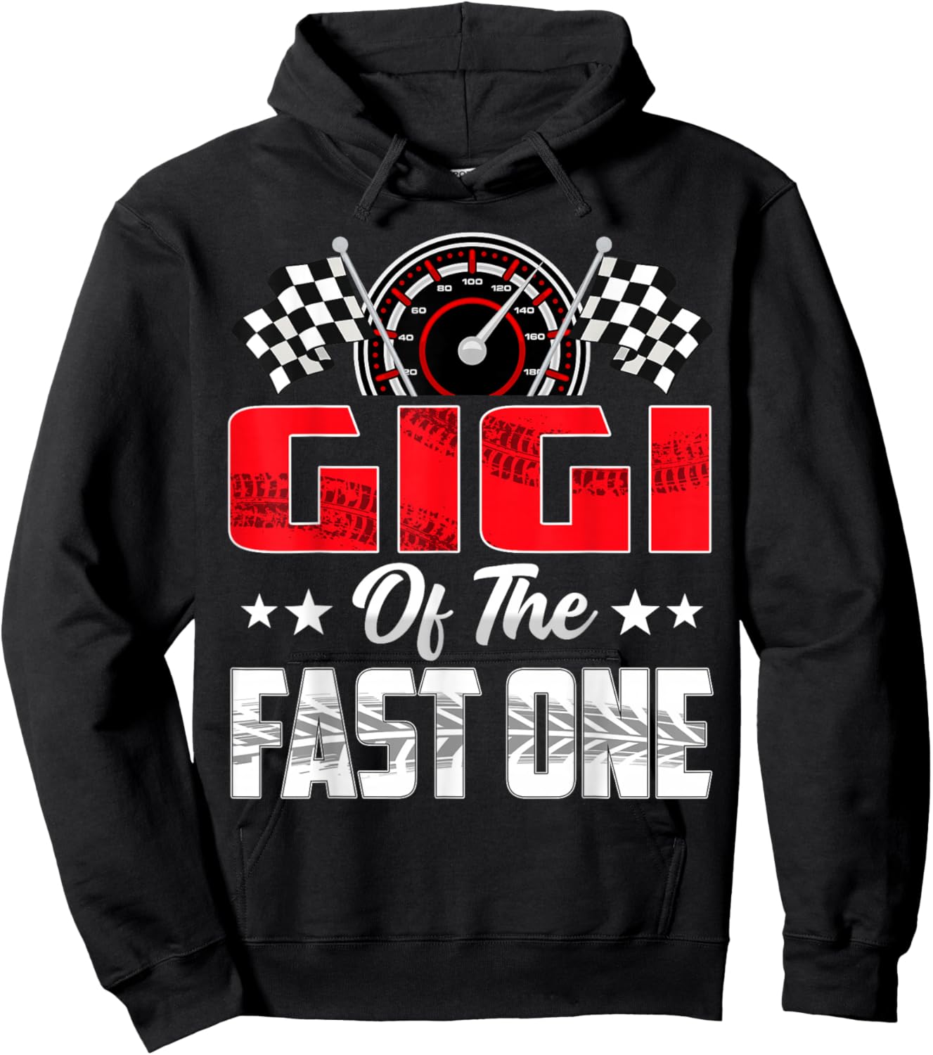 Gigi of The Fast One Birthday 1st Race Car Family Hoodie - Hoodie | Black