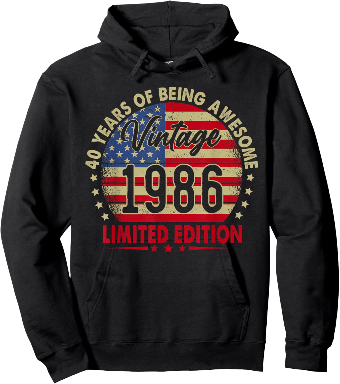 Vintage 1986 Limited Edition 40th Birthday 40 Years Old Hoodie - Hoodie | Black