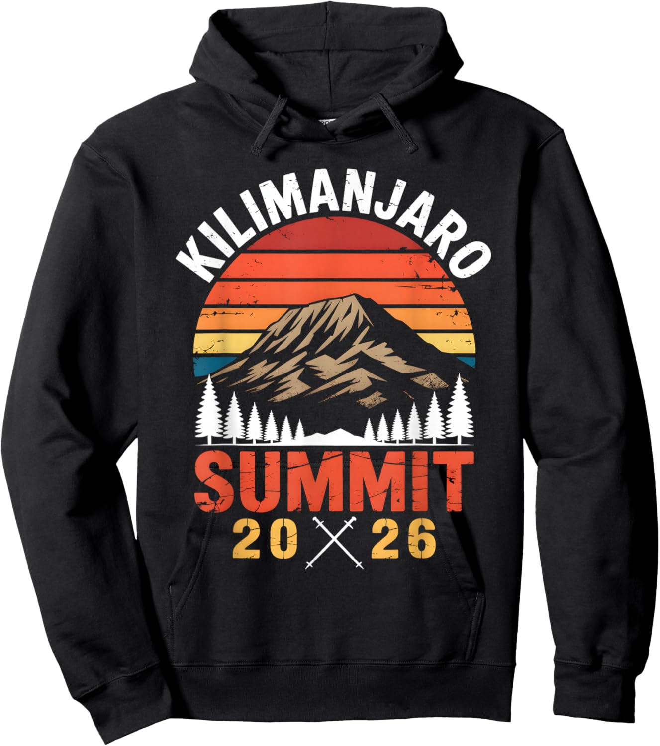 Kilimanjaro Summit 2026 Retro Hoodie - Hoodie | Black
