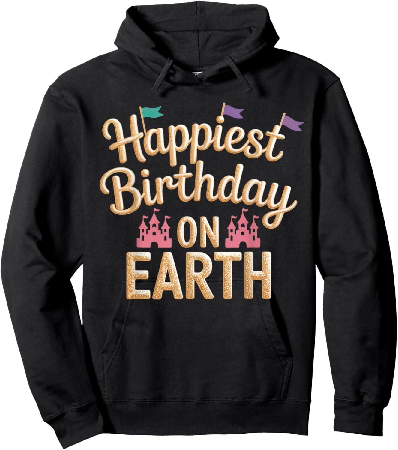 Princess Birthday Party Decorations Bday Girls Birthday Hoodie - Hoodie | Black