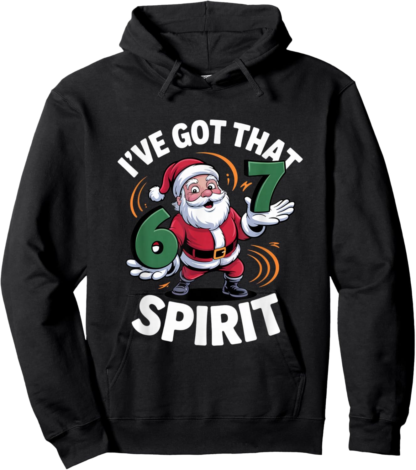 Christmas 67 Funny Xmas Six Seven Ugly Sweater 6-7 Hoodie - Hoodie | Black