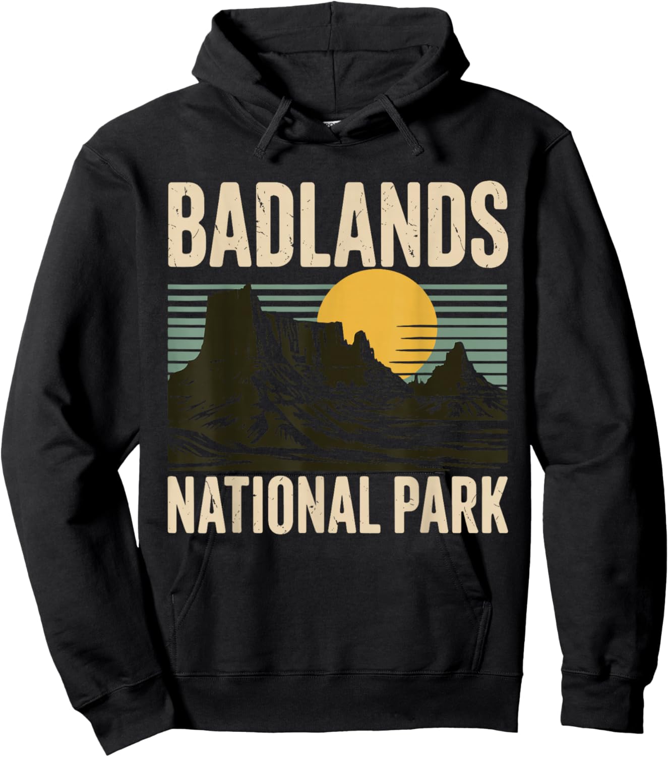 Badlands National Park Wilderness Hiking Camping Adventure Hoodie - Hoodie | Black