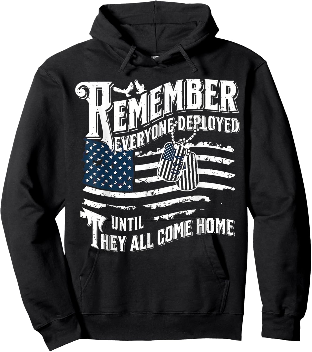 RED Remember Everyone Deployed Red Friday Military Support Hoodie - Hoodie | Black