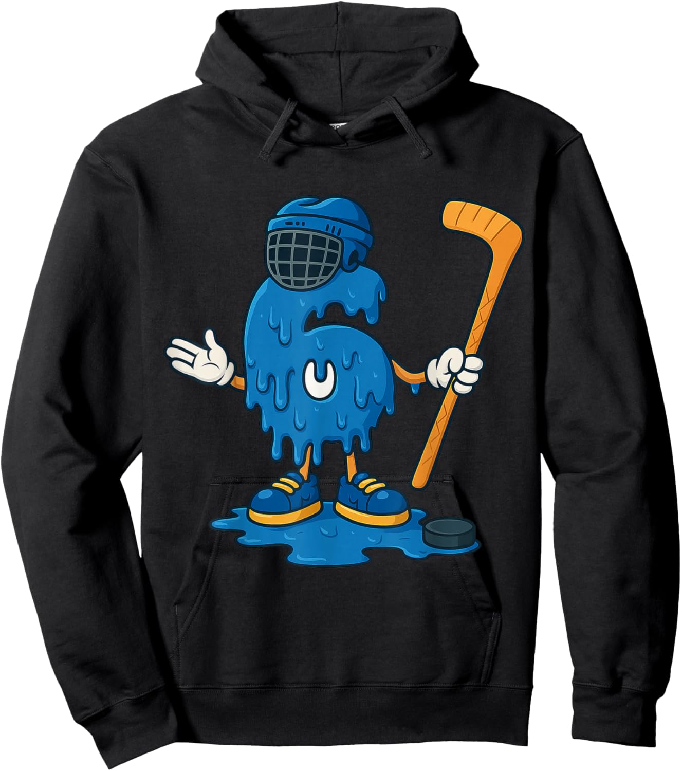 67 Drip Ice Cream Hockey Player Hoodie - Hoodie | Black