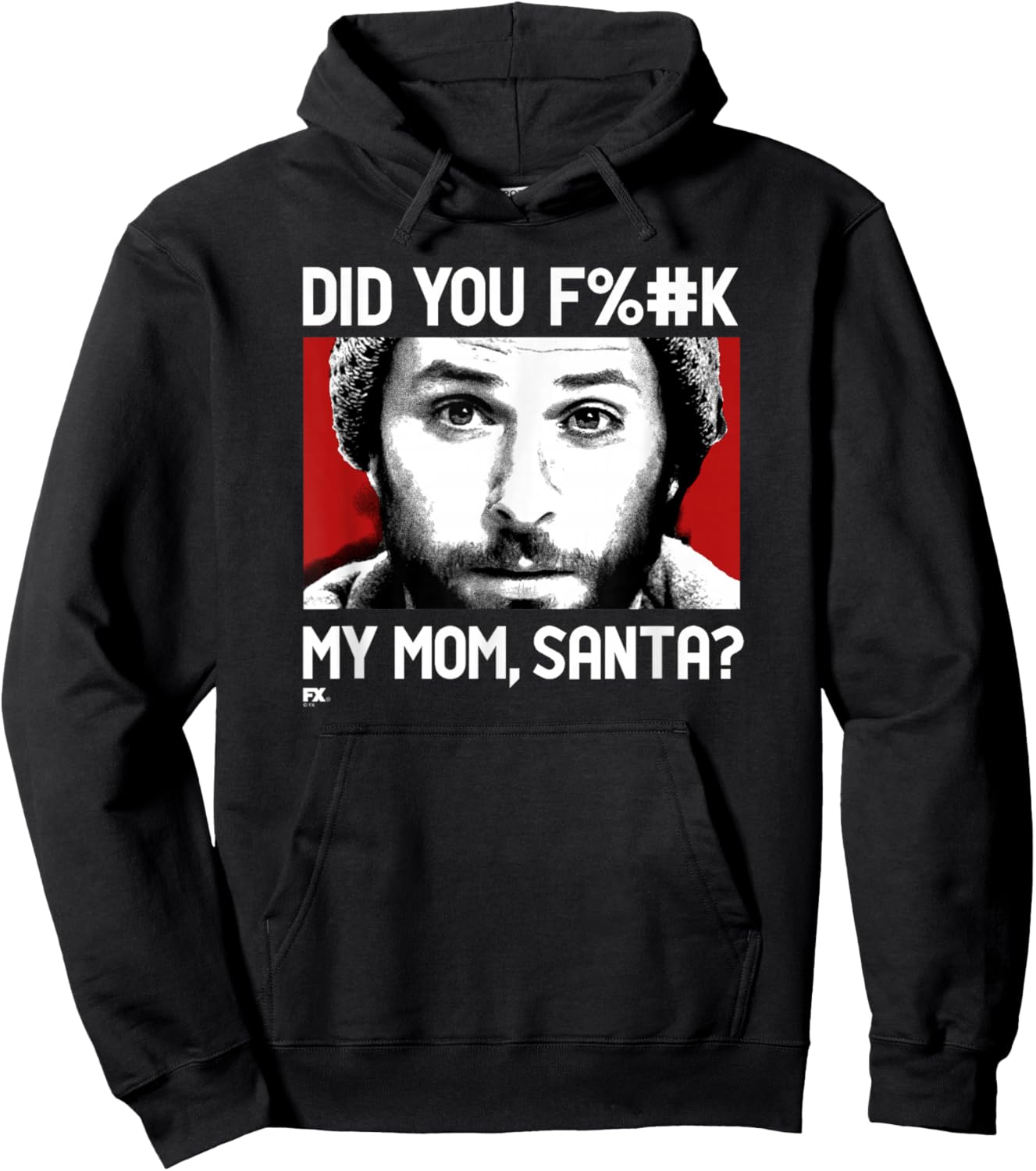 It's Always Sunny Charlie's Mom and Santa Funny Christmas Hoodie - Hoodie | Black