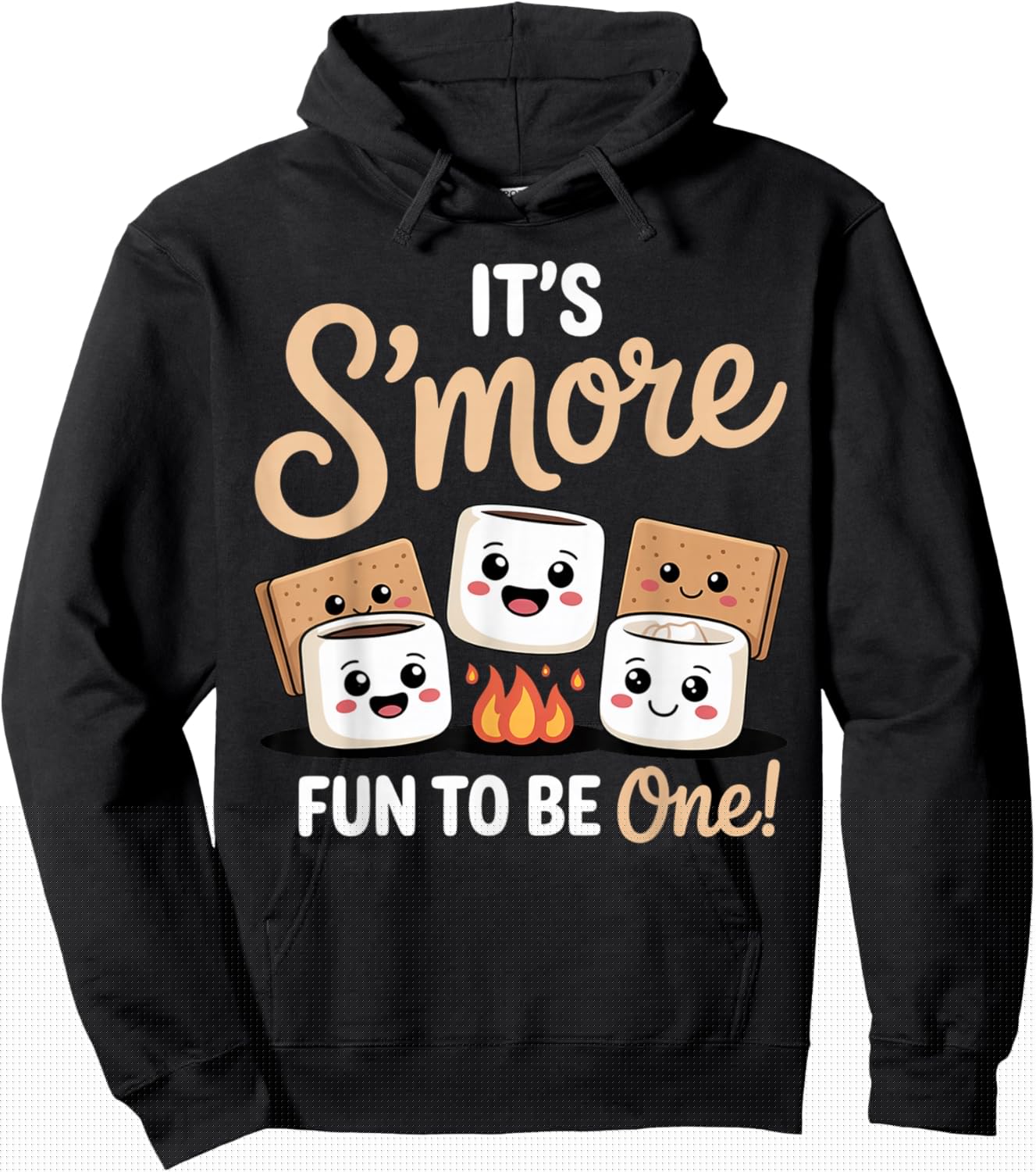 Birthday Campfire Marshmallow It's S'More Fun to Be One 1st Hoodie - Hoodie | Black