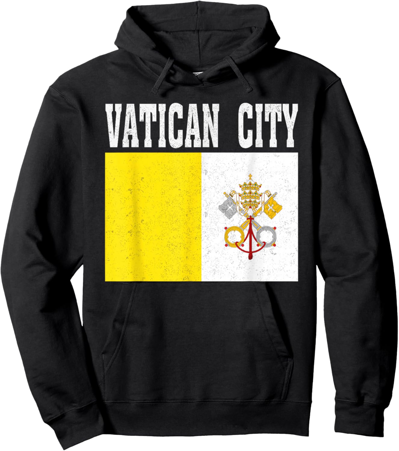Vatican City Flag Patriotic National Roots Souvenir Hoodie - Hoodie | Black