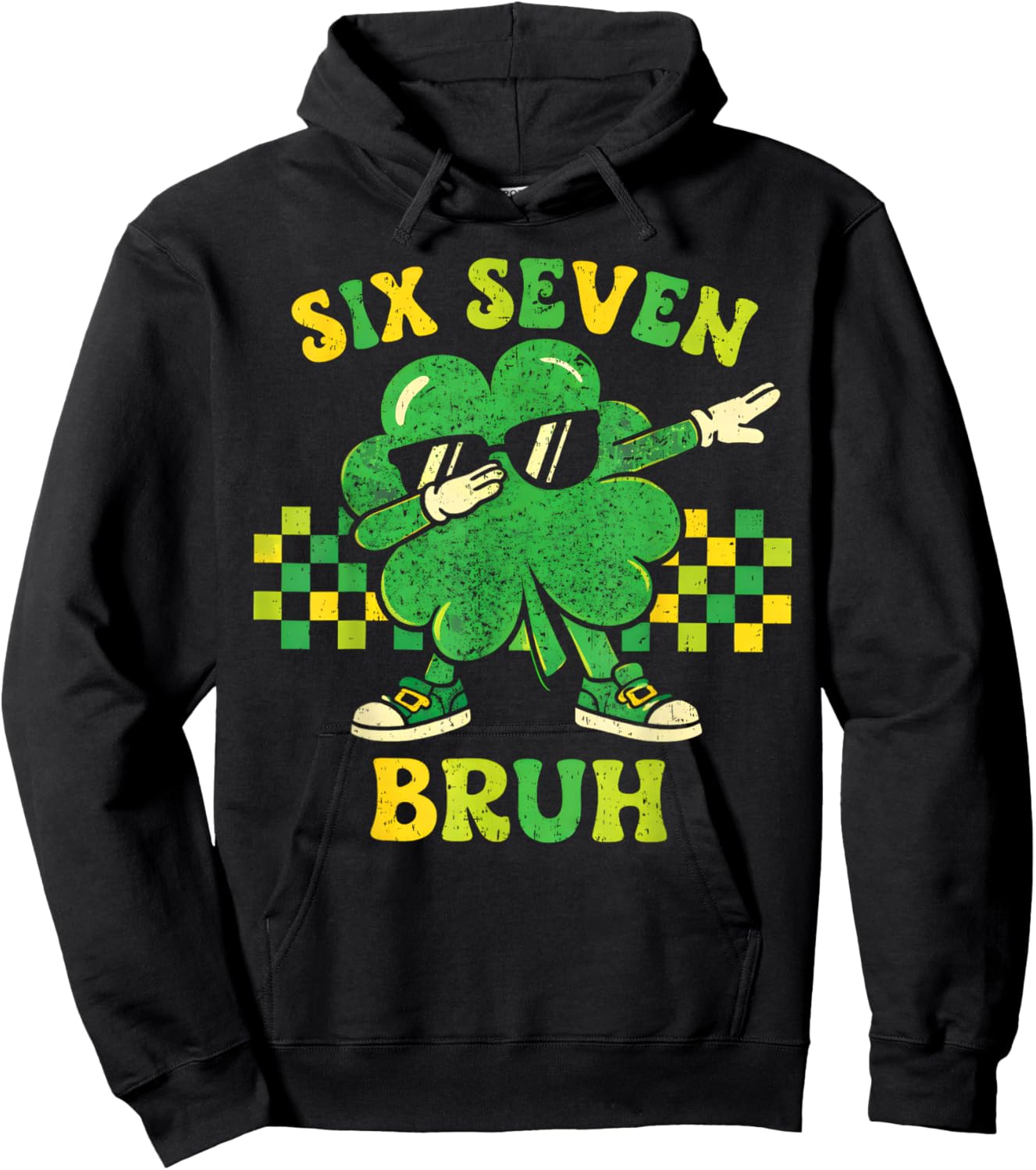 Six Seven 67 Meme St Patricks Day 6 7 Teens Boys Girls Kids Hoodie - Hoodie | Black
