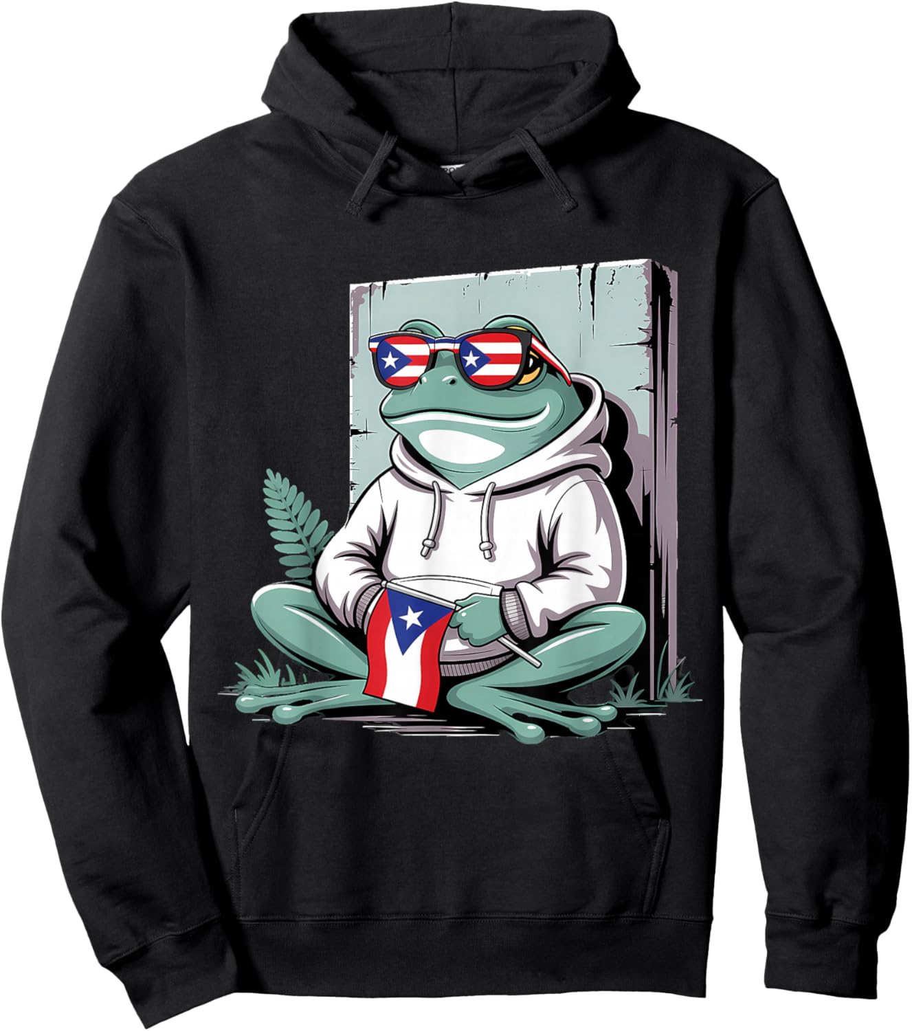 Coqui Frog Puerto Rico Taino Puerto Rican Flag Boricua Hoodie - Hoodie | Black