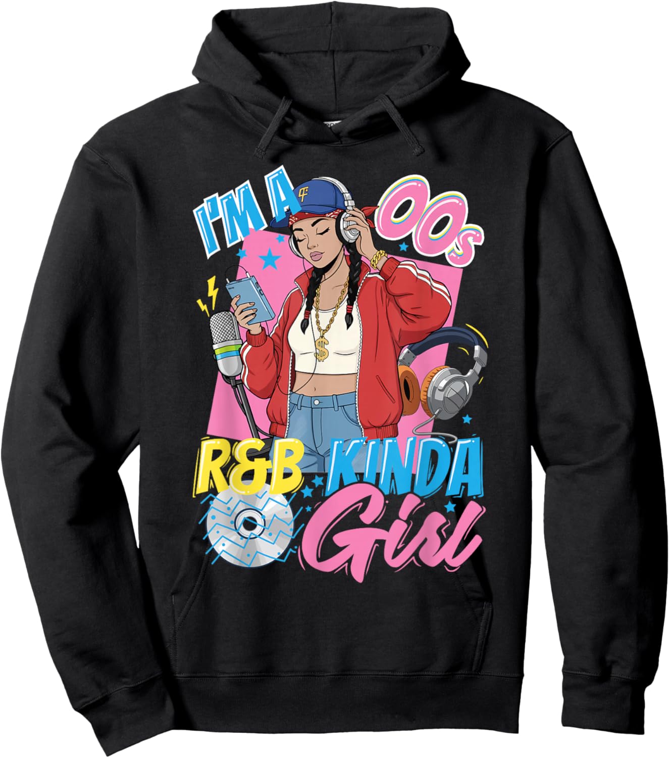 Back to The 2000s R&B Girl Vintage Retro 00s Hoodie - Hoodie | Black