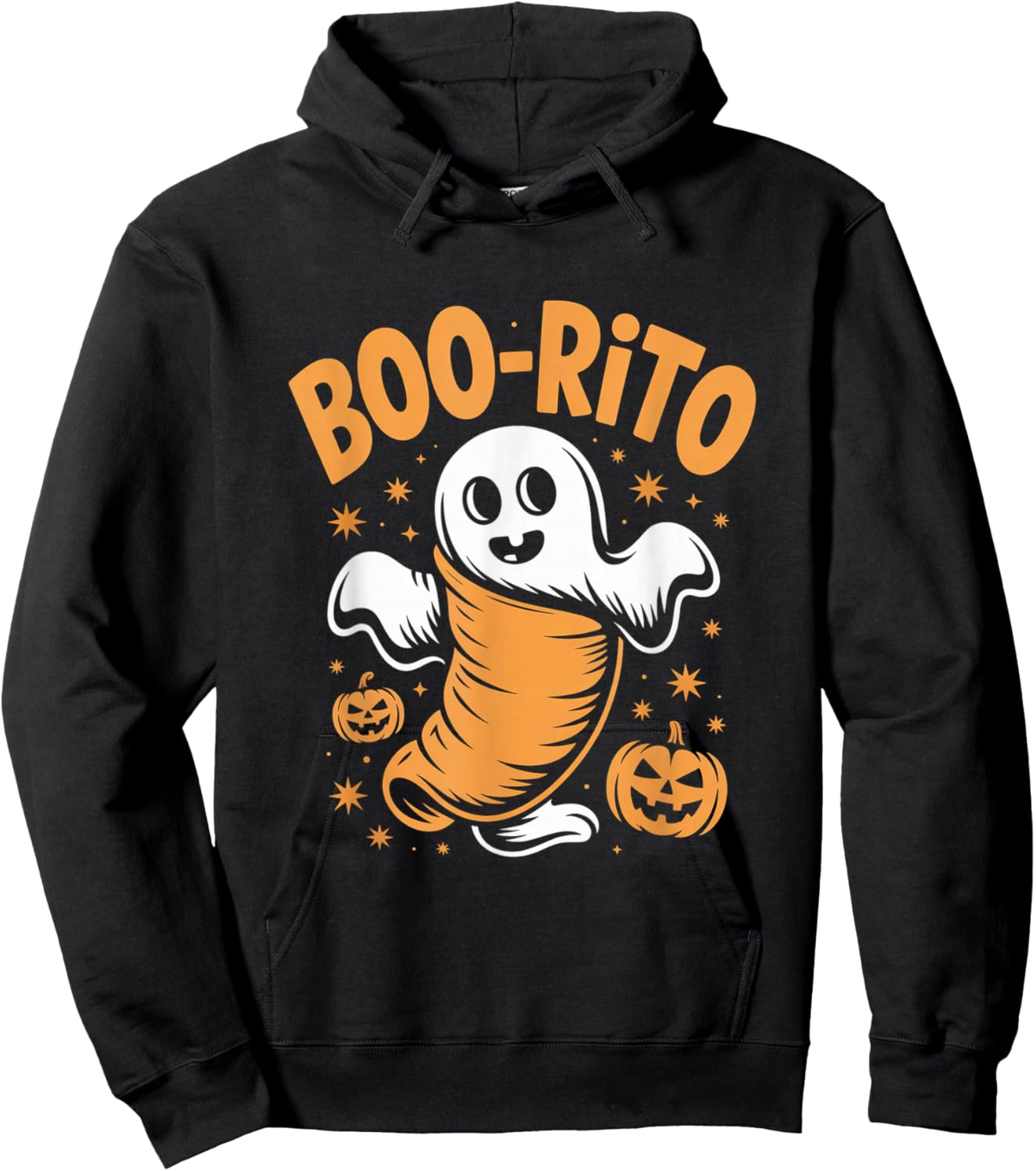 Boo-Rito Funny Halloween Ghost Humor Hoodie - Hoodie | Black