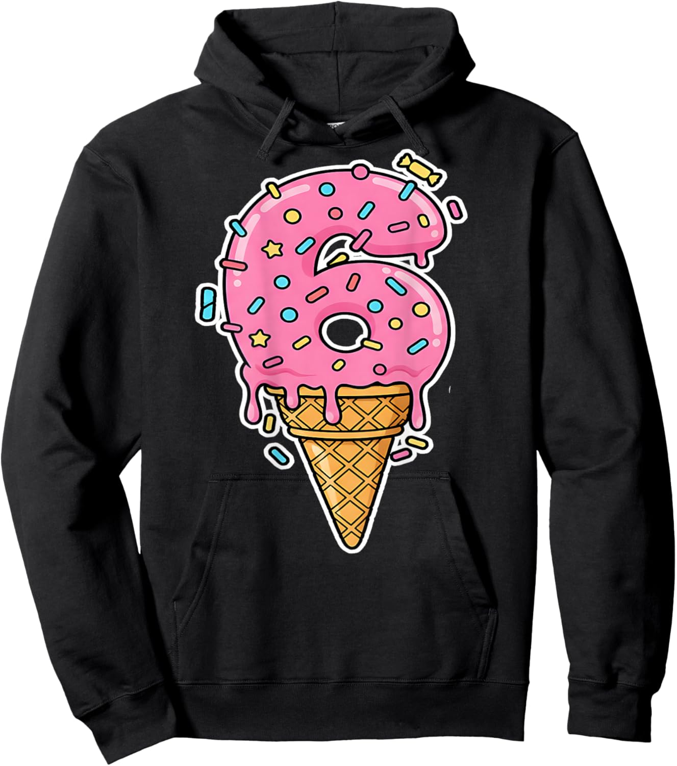 Number 6 Shirt Costume Adult Pink Men Kids Back Hoodie - Hoodie | Black