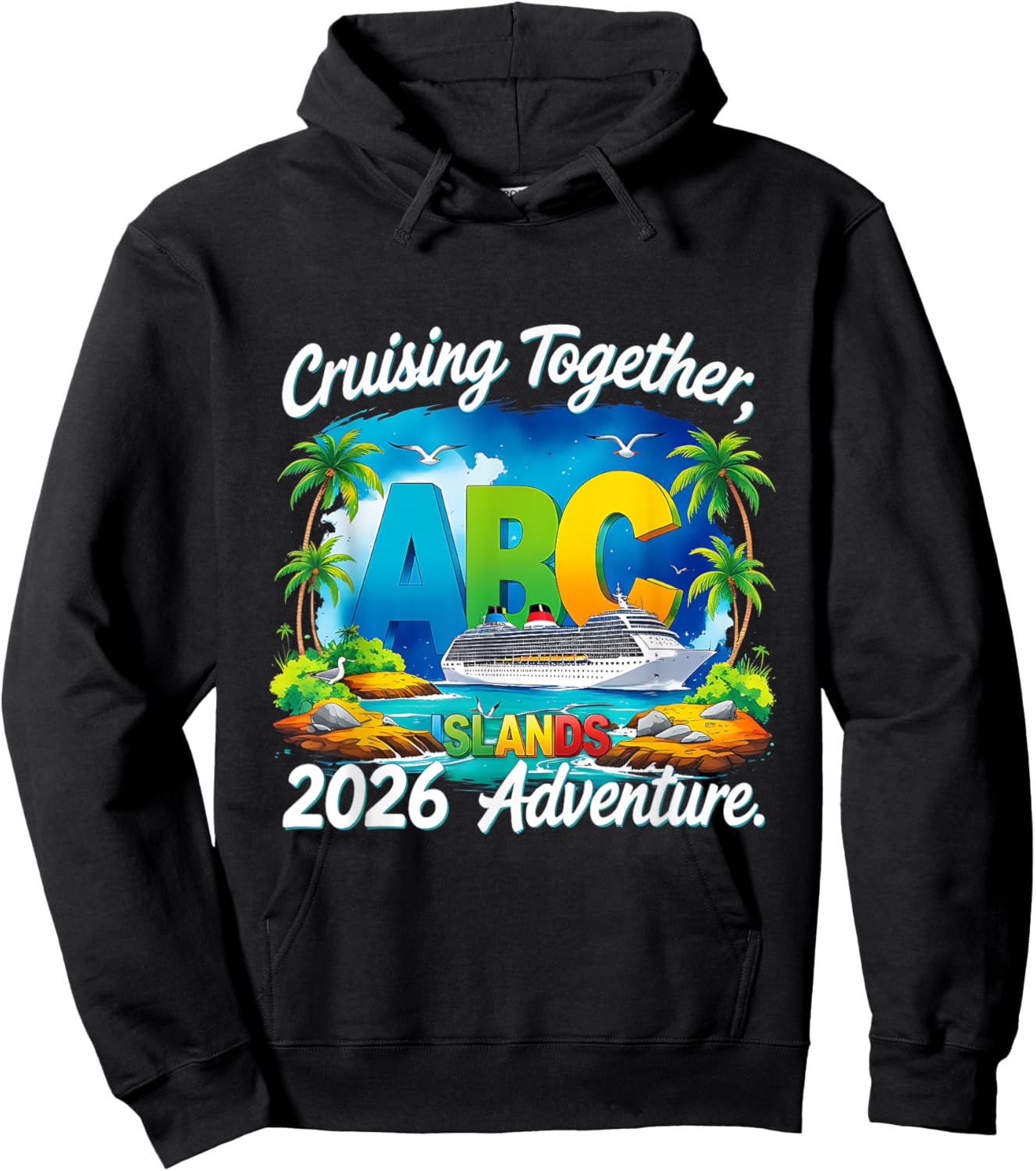 Aruba Bonaire Curaçao Cruise Trip Caribbean ABC Islands Hoodie - Hoodie | Black
