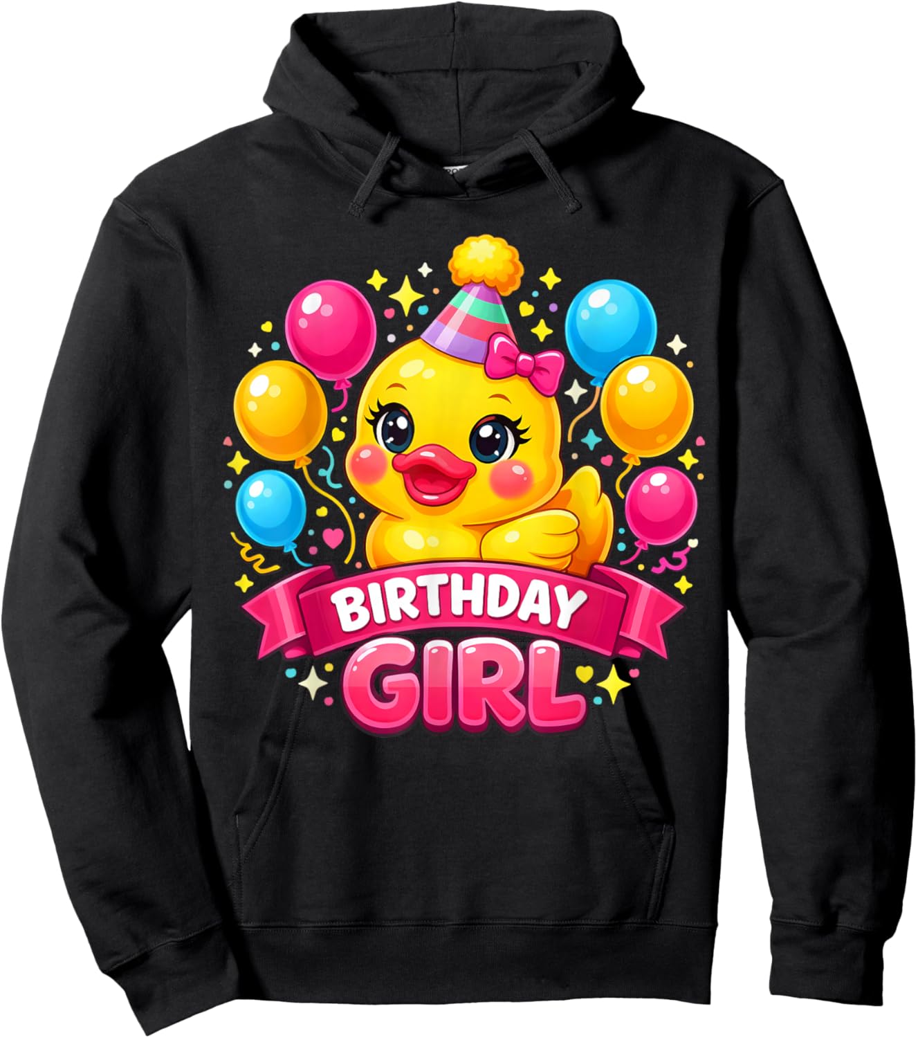Duck Lover Birthday Girl Rubber Duck Hoodie - Hoodie | Black