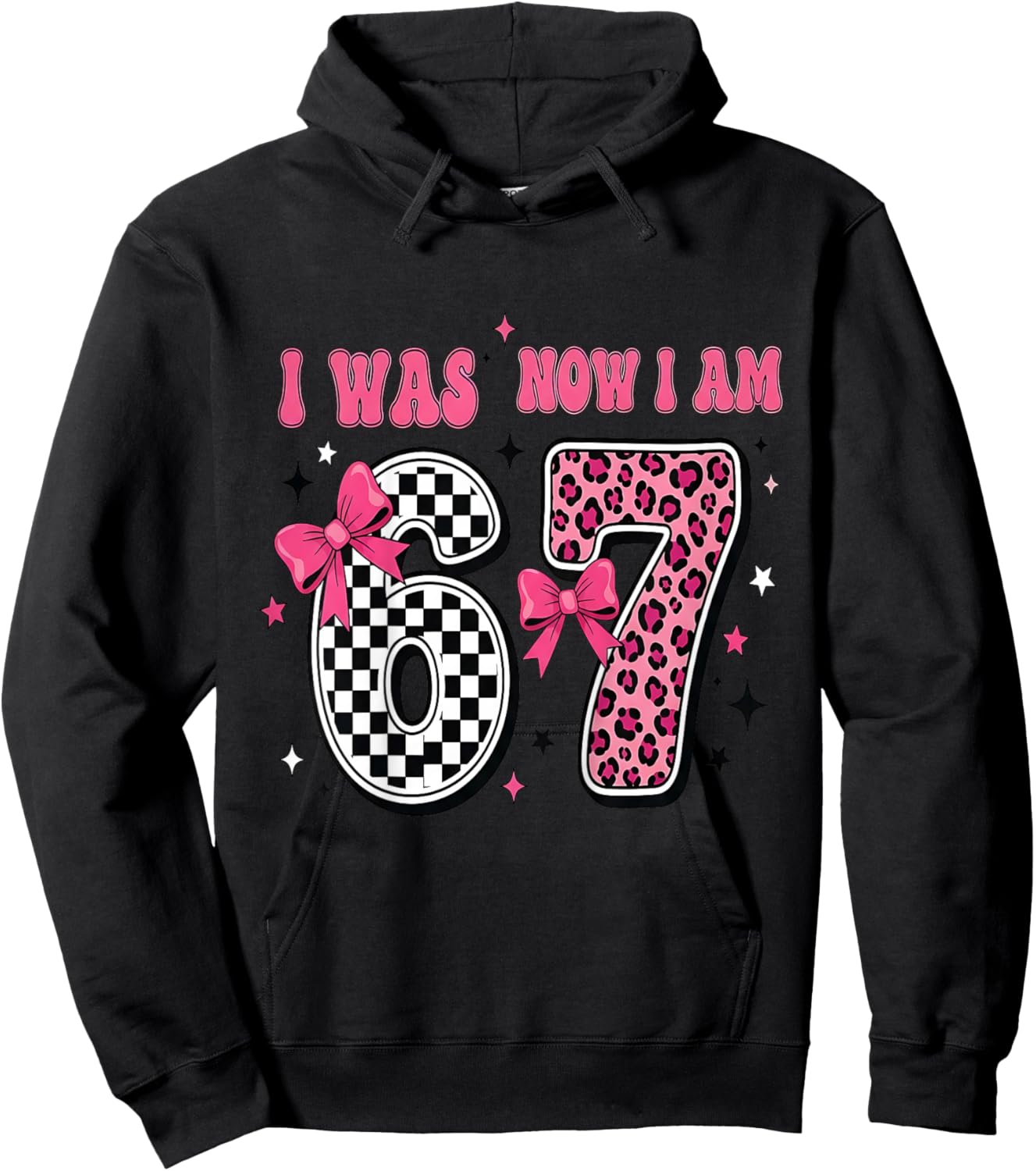 7 Year Old Birthday Girl I was 6 Now I'm 7 67 7th Birthday Hoodie - Hoodie | Black