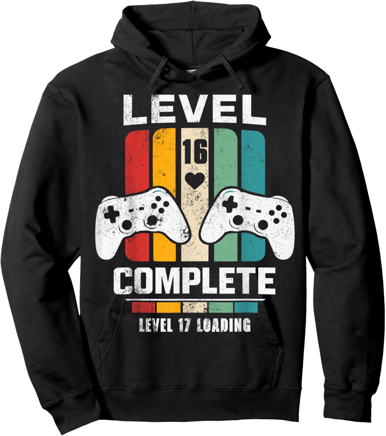 Vintage 16th Wedding Anniversary Him Her Level 16 Complete Hoodie - Hoodie | Black