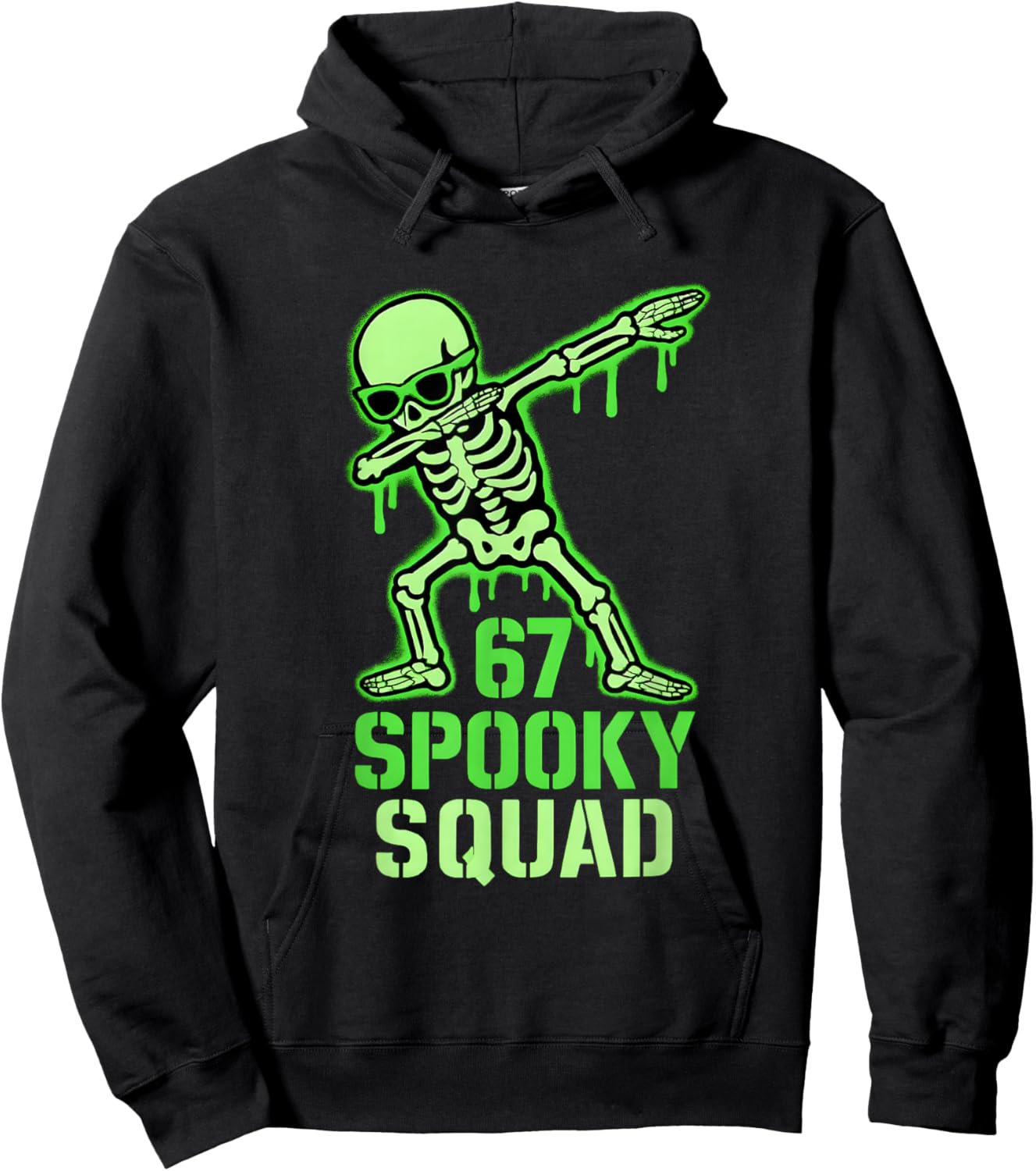 67 Meme Halloween Skeleton 6 7 Brainrot Six Seven Kids Boys Hoodie - Hoodie | Black