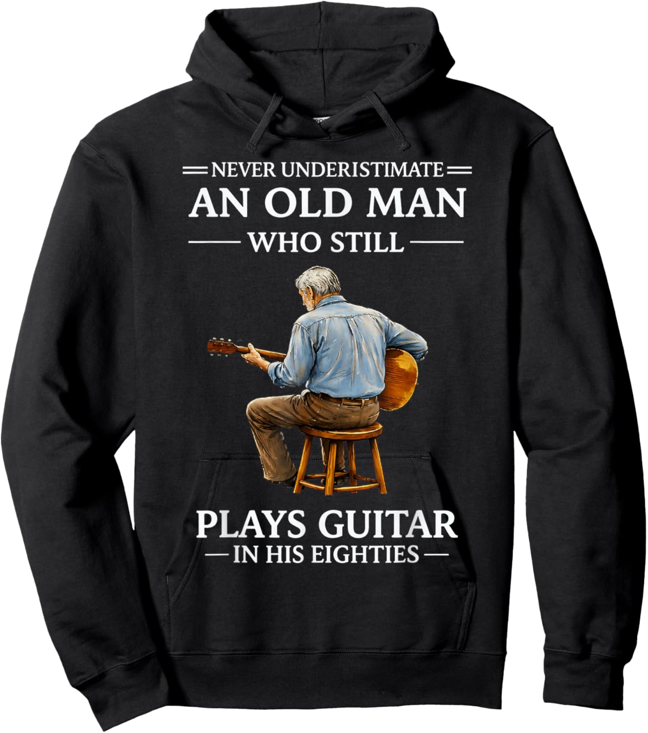in His 80s Hoodie - Hoodie | Black