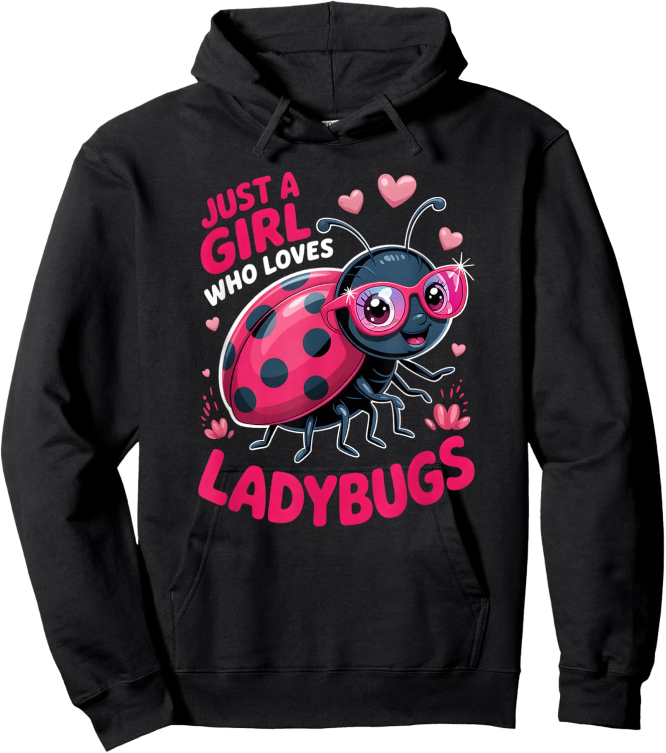 Girls Ladybug Hoodie - Hoodie | Black