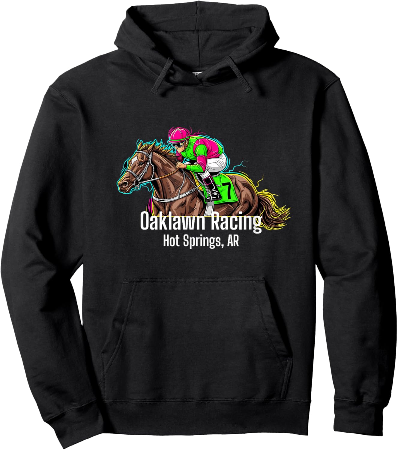 Oaklawn Racing Horse Race Racetrack Horse Racing Course AR Hoodie - Hoodie | Black