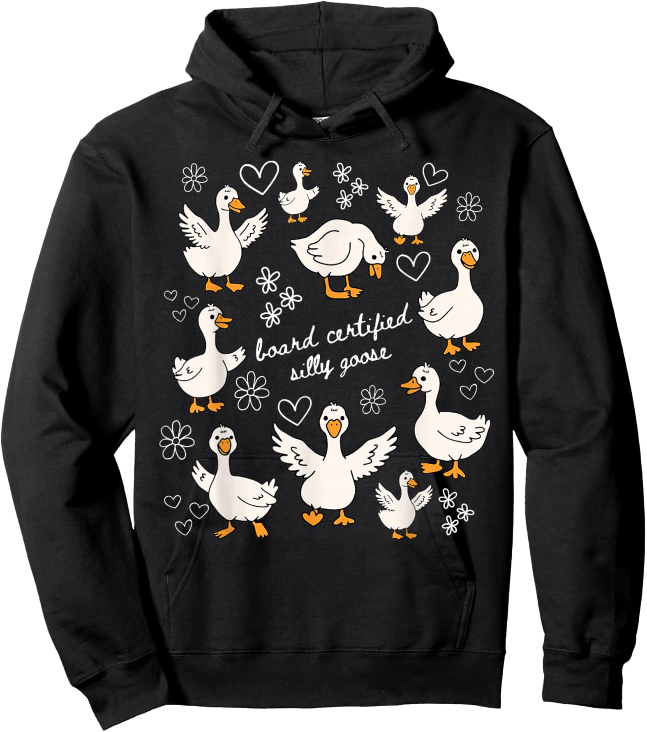 Board Certified Silly Goose Floral Behavior Analyst Therapy Hoodie - Hoodie | Black
