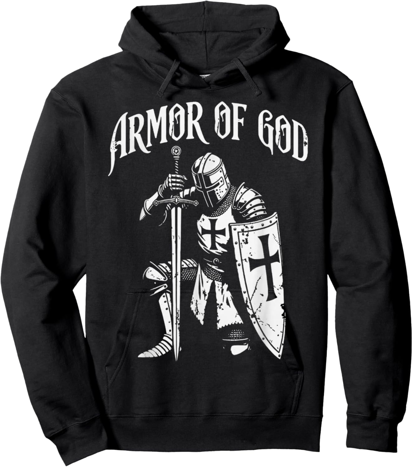 Vintage Christian Knight Armor of God Hoodie - Hoodie | Black