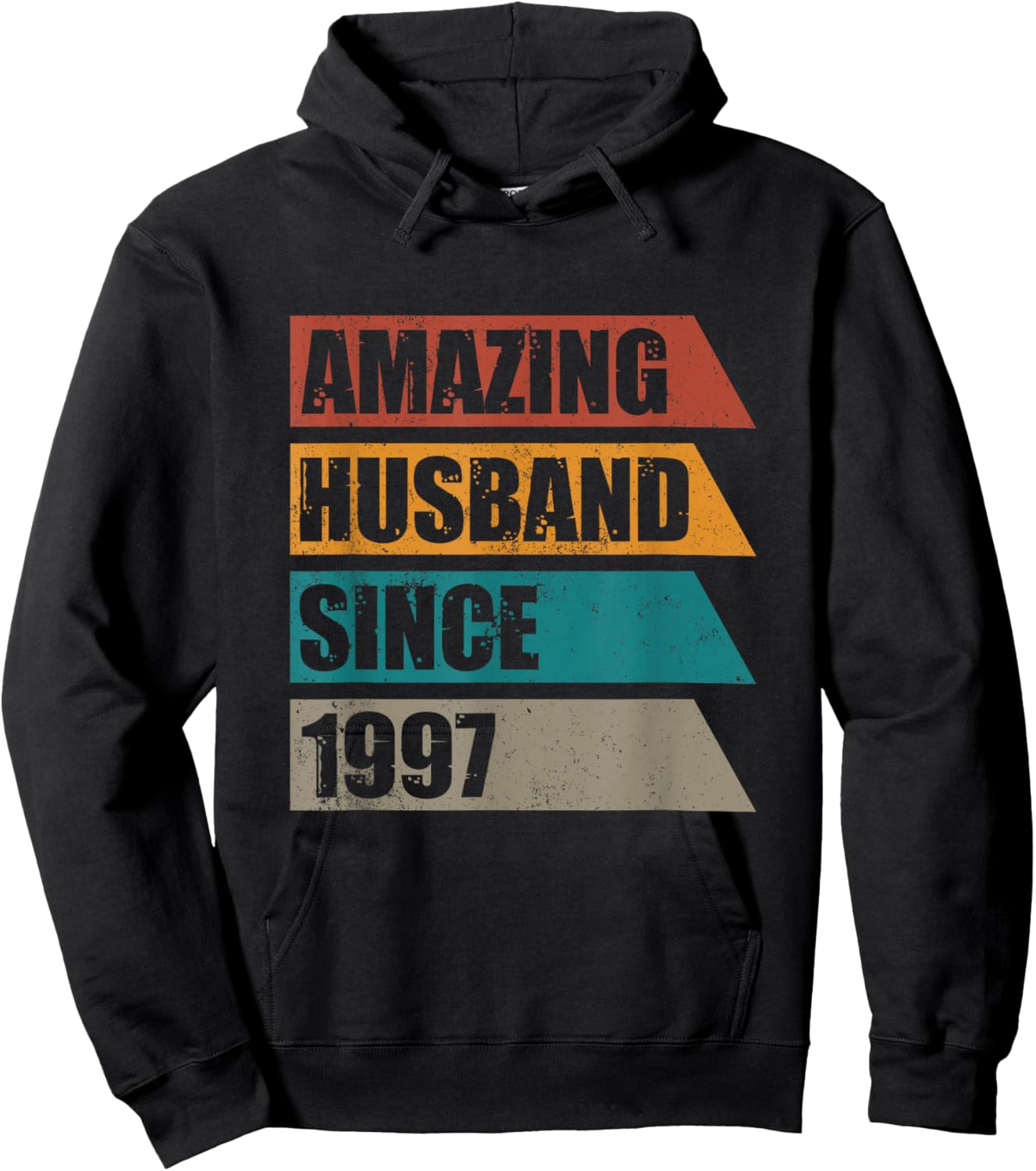 Retro Amazing Husband Since 1997 29th Wedding Anniversary Hoodie - Hoodie | Black