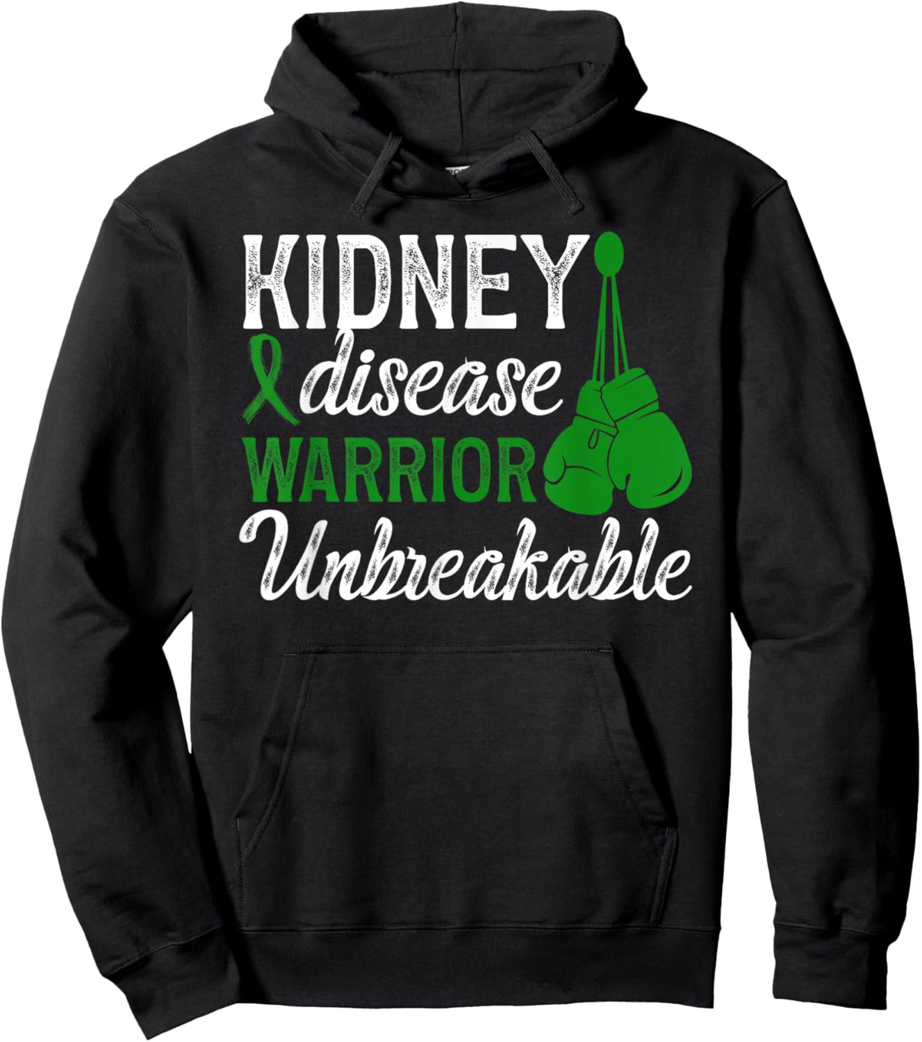 Kidney Disease Warrior Unbreakable Kidney Disease Awareness Hoodie - Hoodie | Black