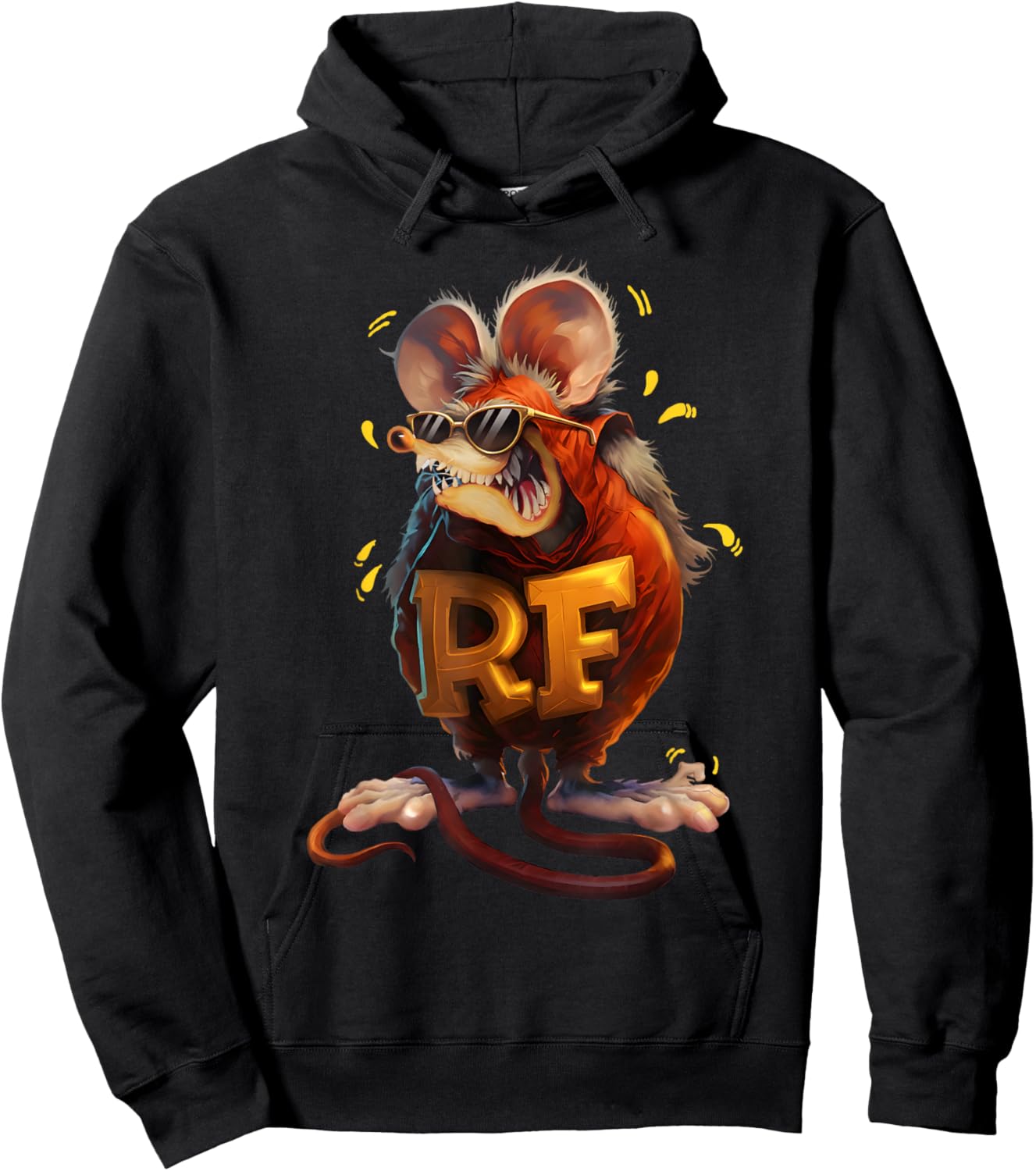 Rat Fink Sunglasses Green Horror Cartoon Spooky Rat Hoodie - Hoodie | Black