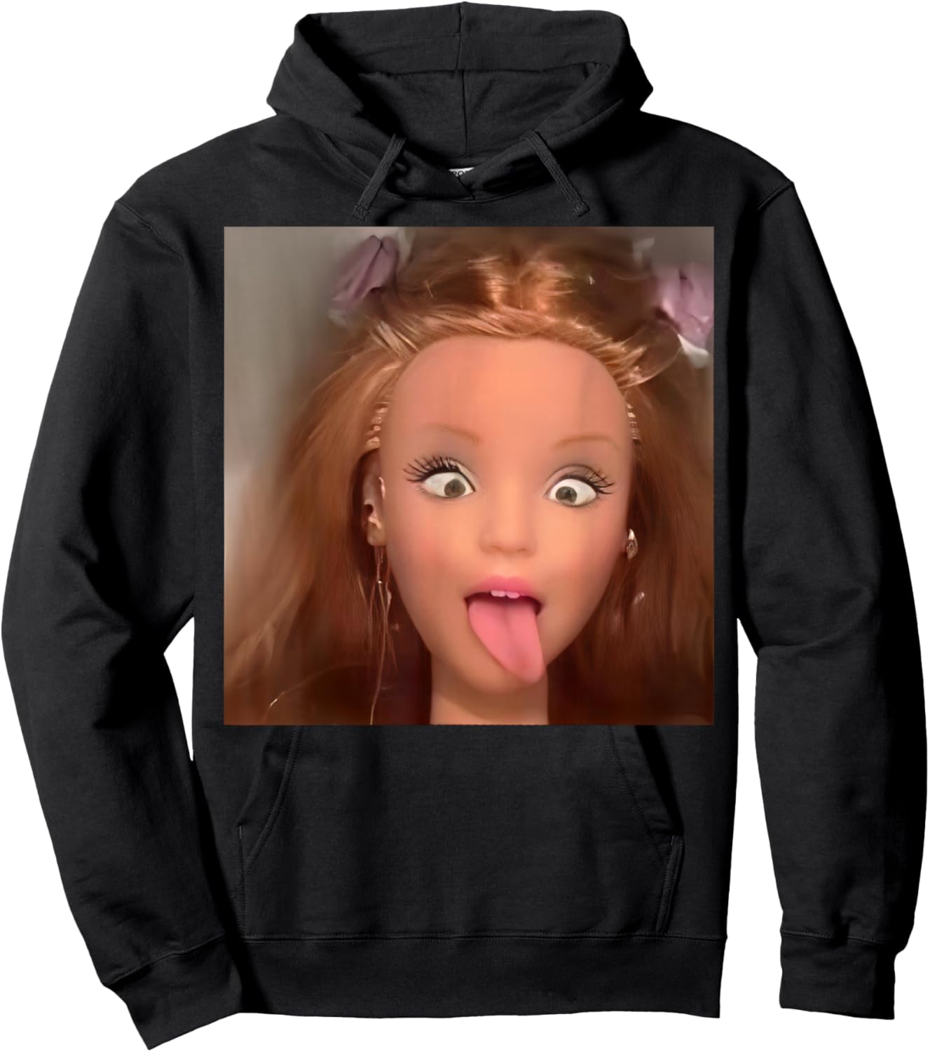 Funny Doll Face Meme Hoodie - Hoodie | Black