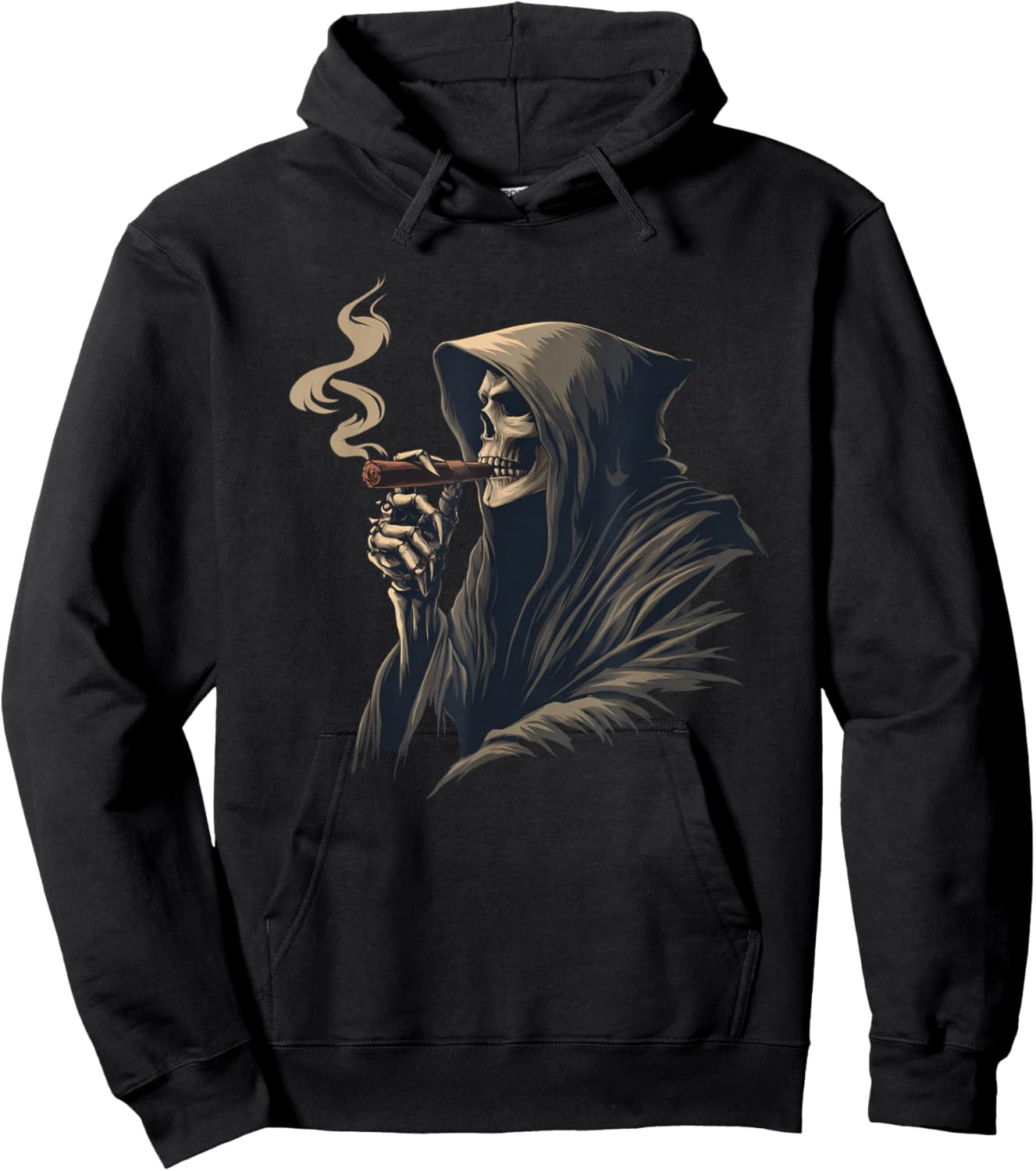 Great Dead Costume for Grim Reaper and Smoking Lovers Hoodie - Hoodie | Black