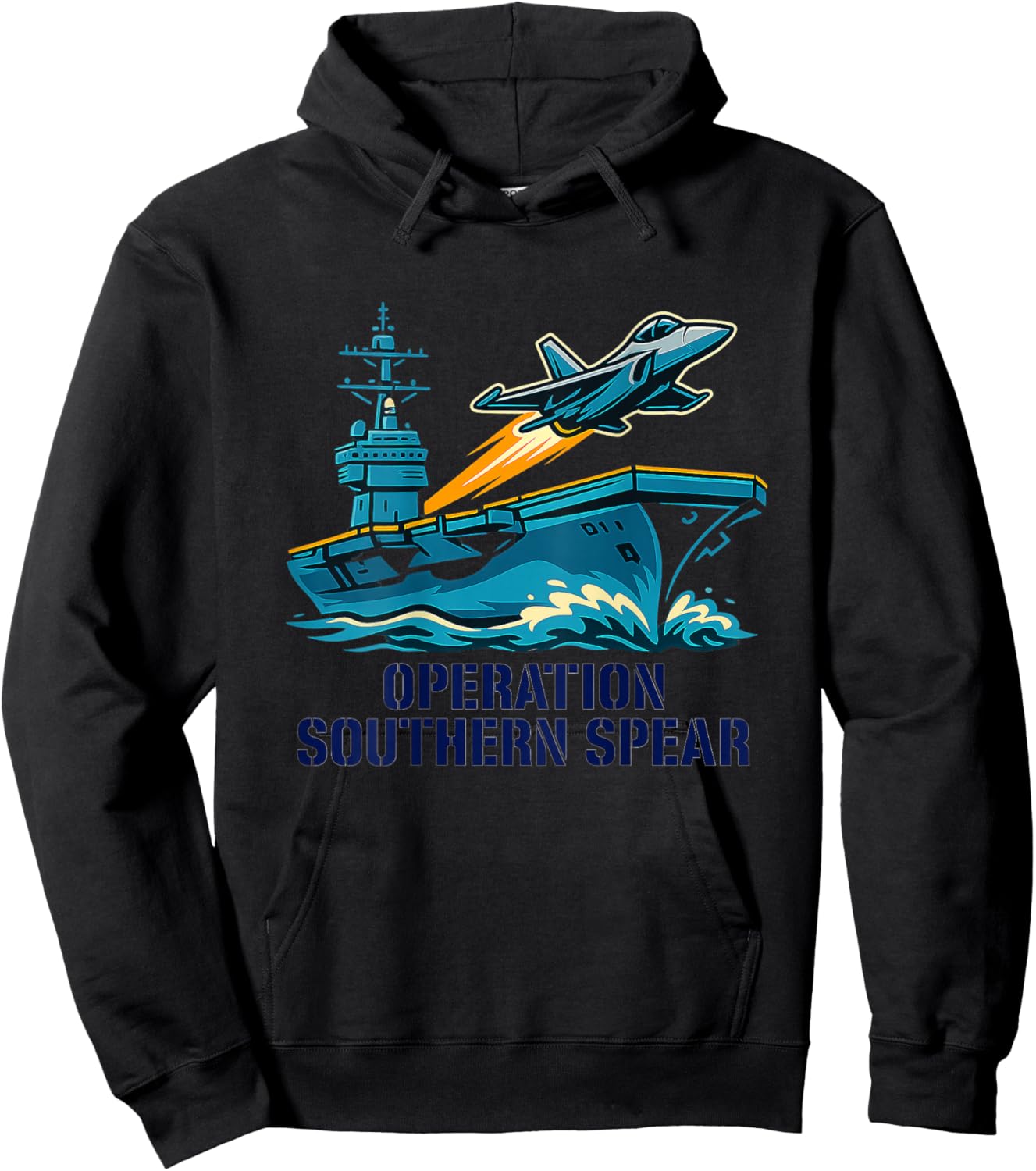 Operation Southern Spear Military Tactical Patriotic Hoodie - Hoodie | Black