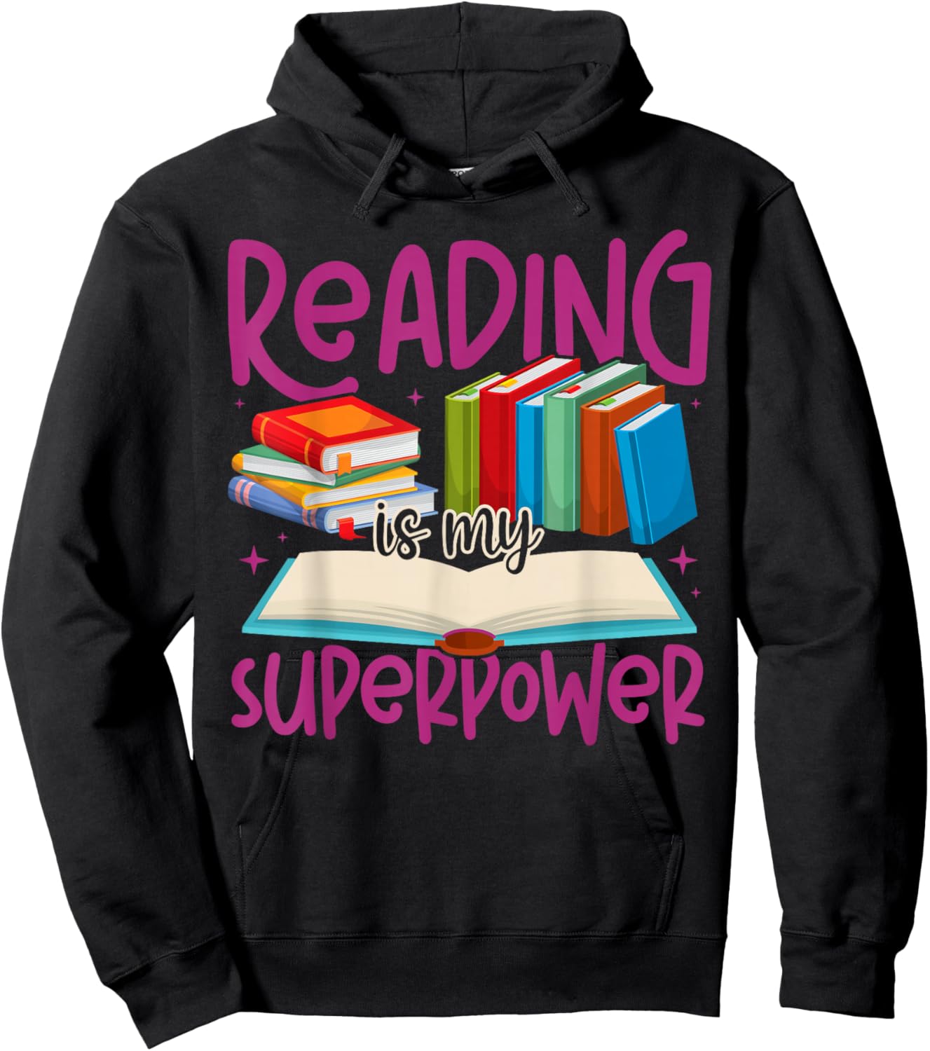 Book Reading Reading is My Superpower Hoodie - Hoodie | Black