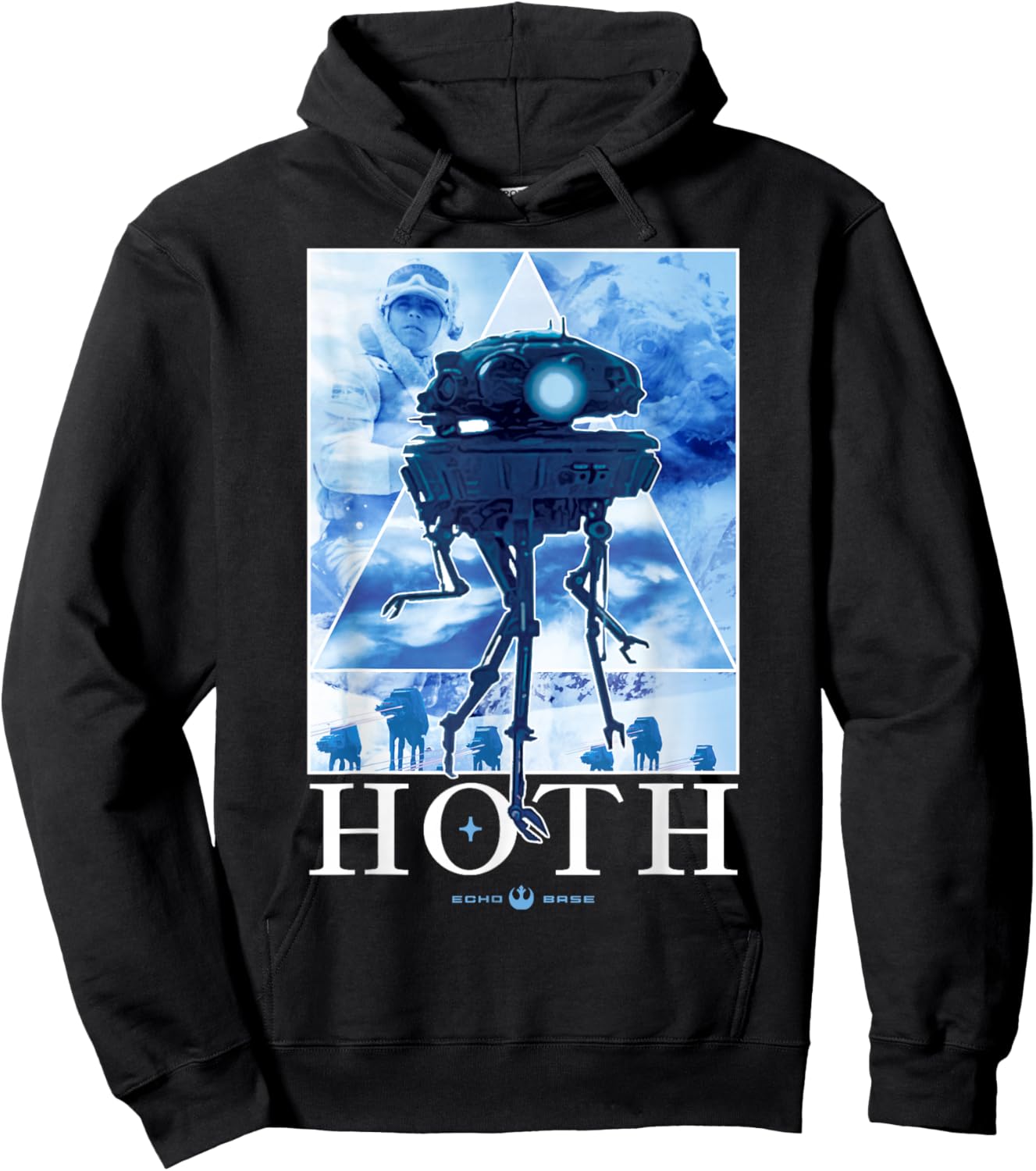 Star Wars A New Hope Hoth Echo Base Poster Hoodie - Hoodie | Black