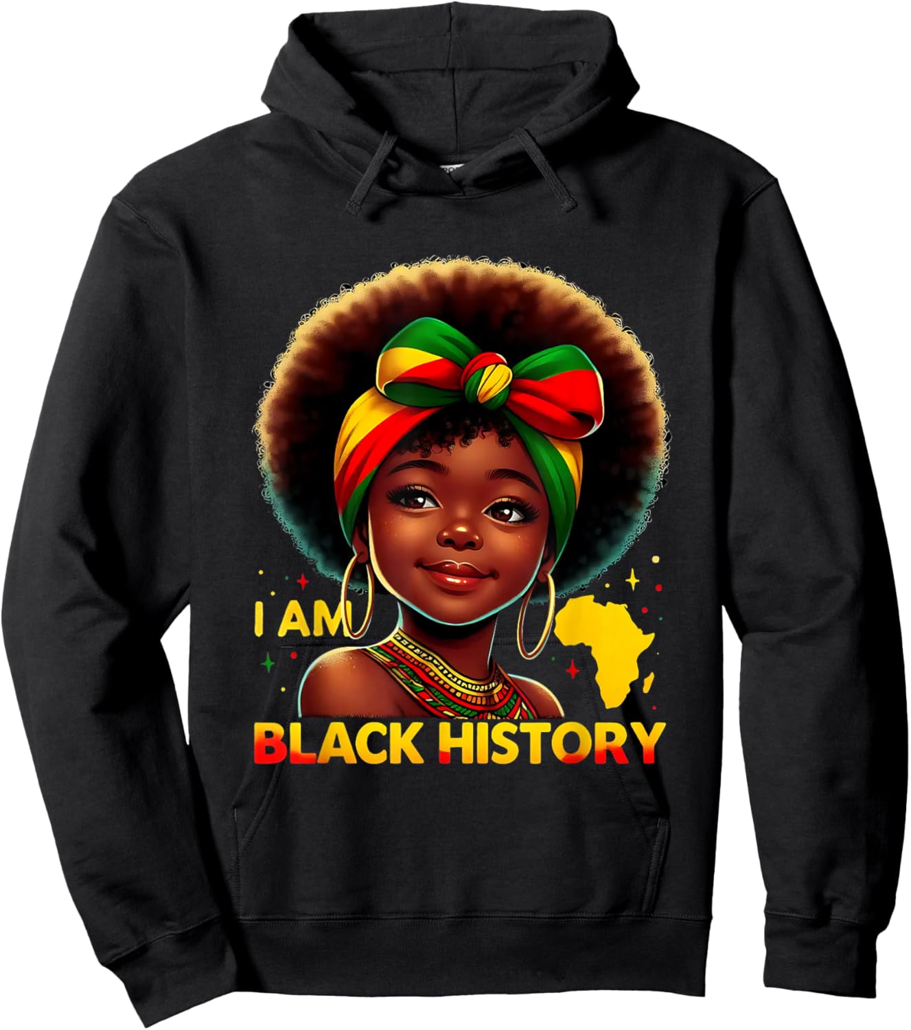 African Girl Melanin I Am Black History Month Youth Pride Hoodie - Hoodie | Black