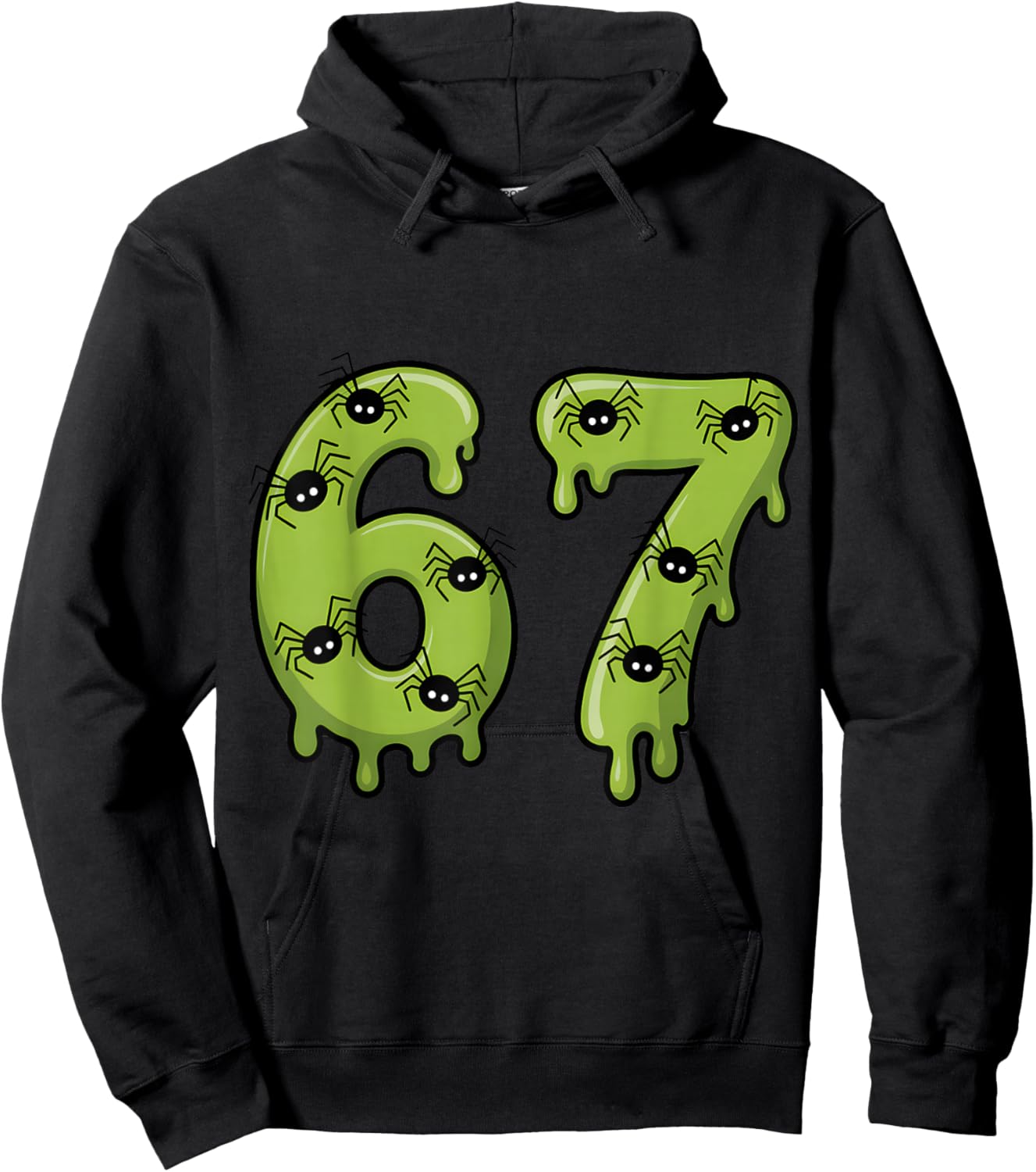 67 Meme Funny Halloween Six Seven Slime 6 7 Hoodie - Hoodie | Black