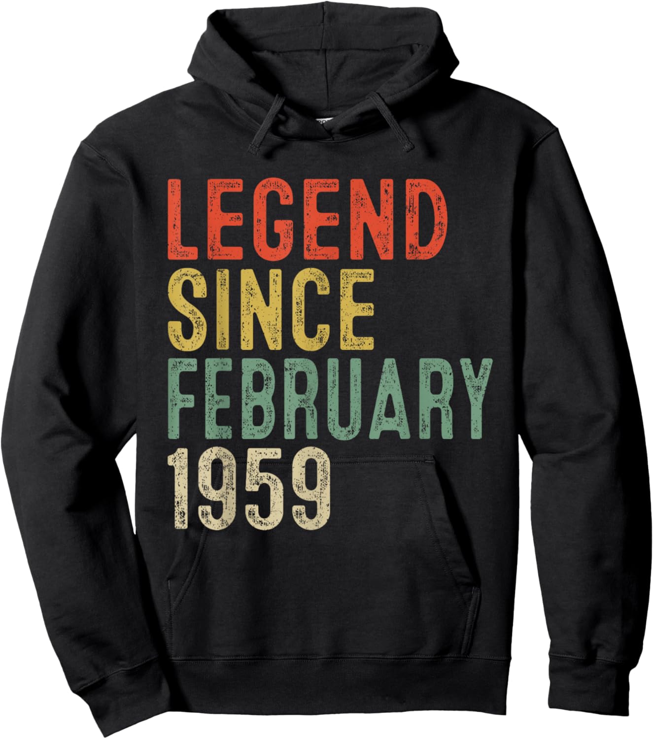 Legend Since February 1959 67th Birthday Gifts 67 Year Old Hoodie - Hoodie | Black