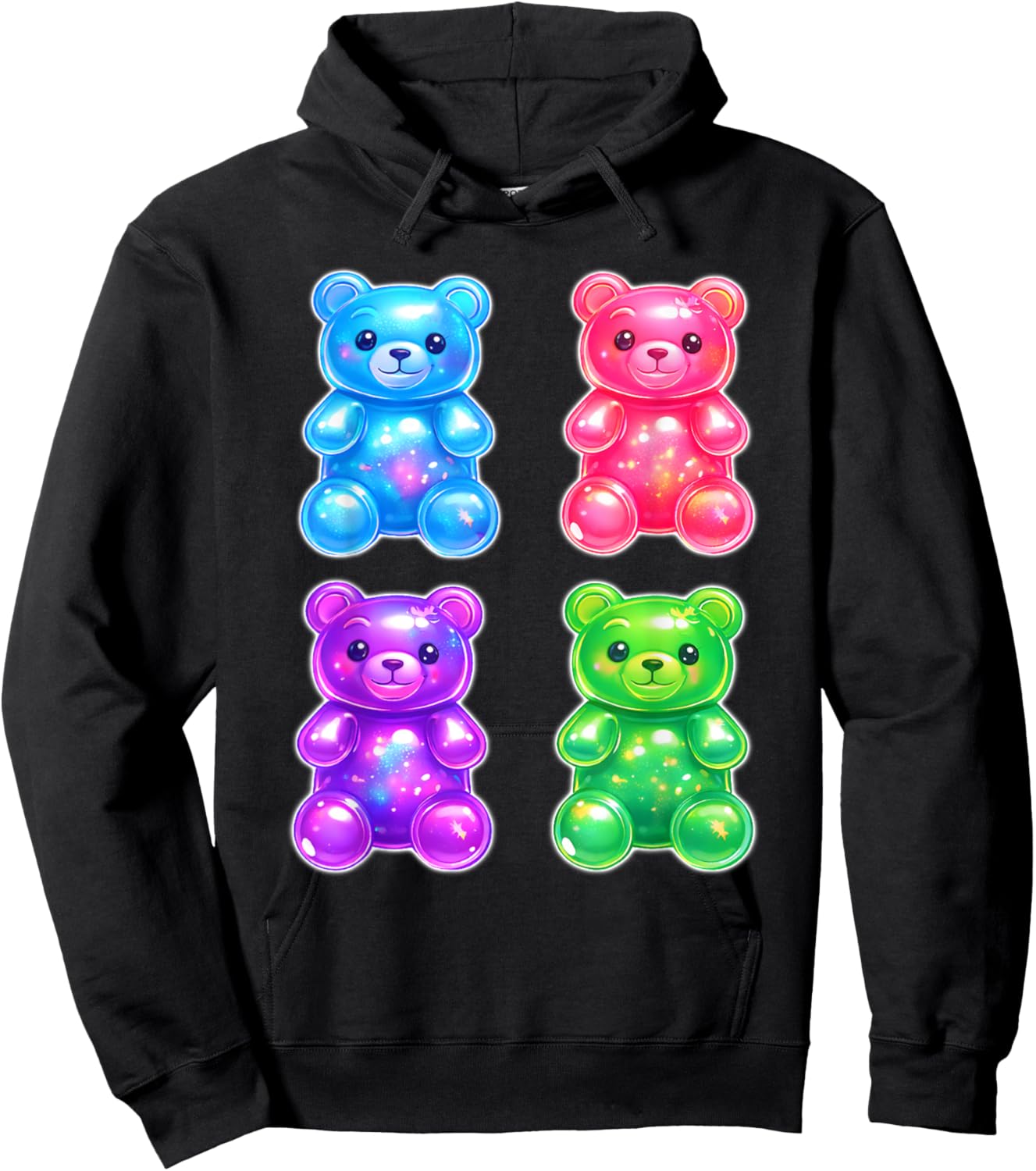 Gummy Bear Candy Gummies Assortment Hoodie - Hoodie | Black