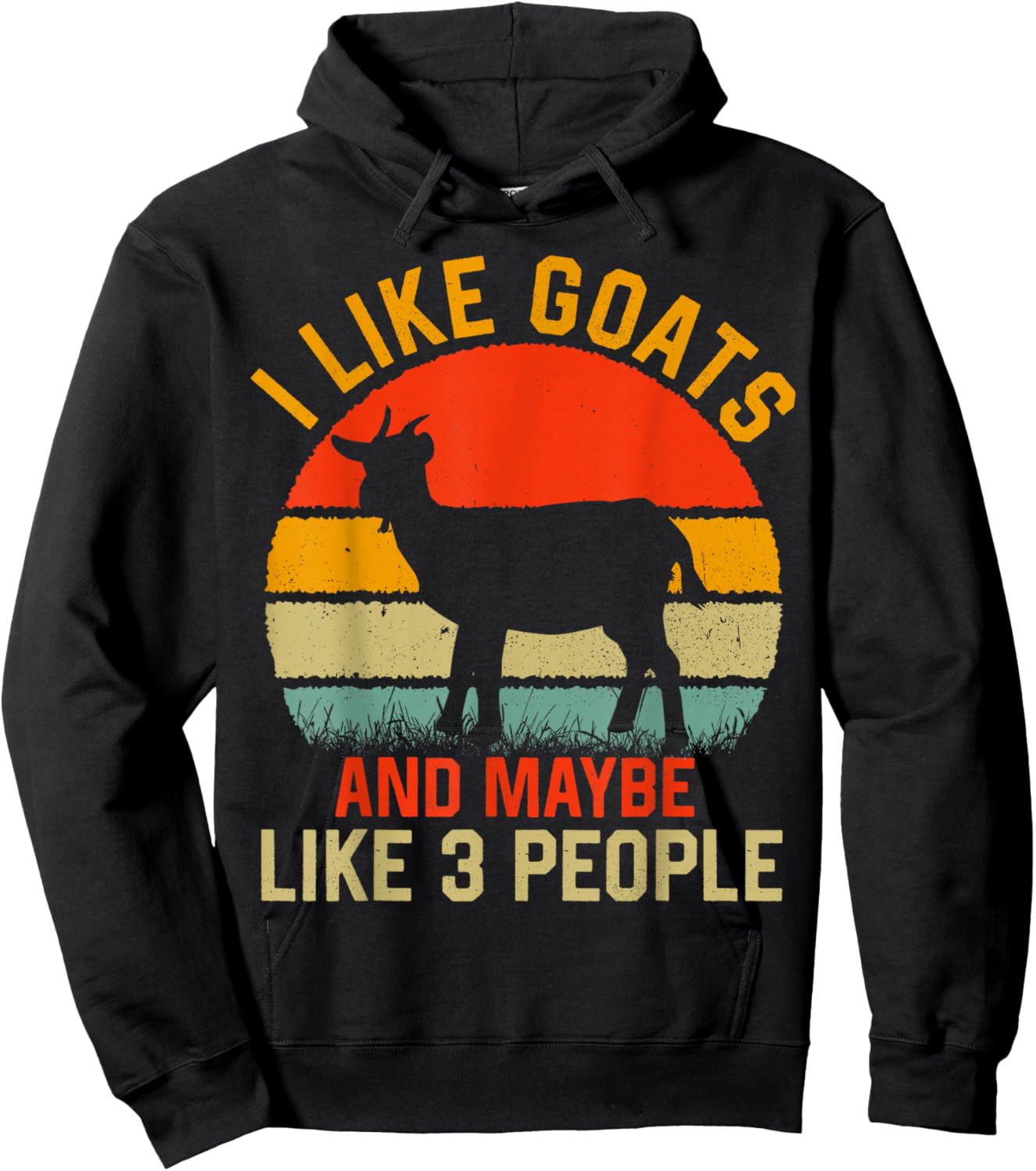 i Like Goats and Maybe Like 3 People Hoodie - Hoodie | Black