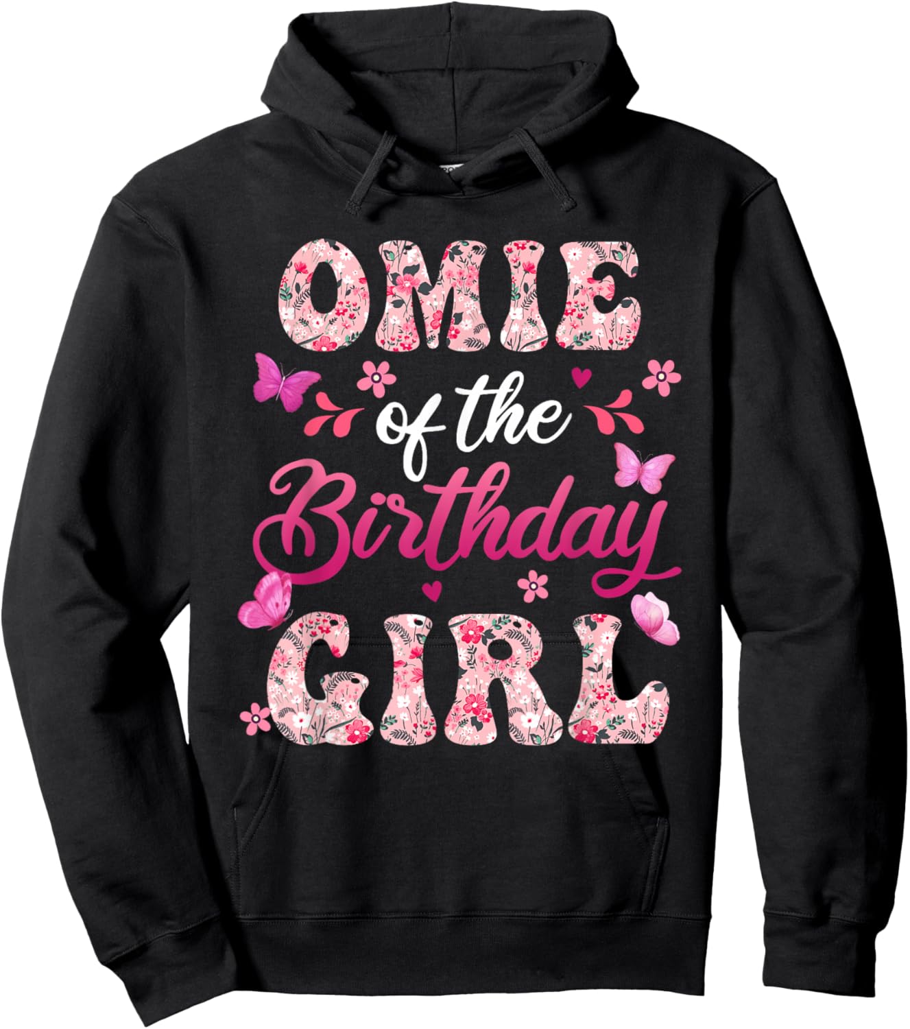 Omie of The Birthday Girl Butterfly Family Matching Hoodie - Hoodie | Black