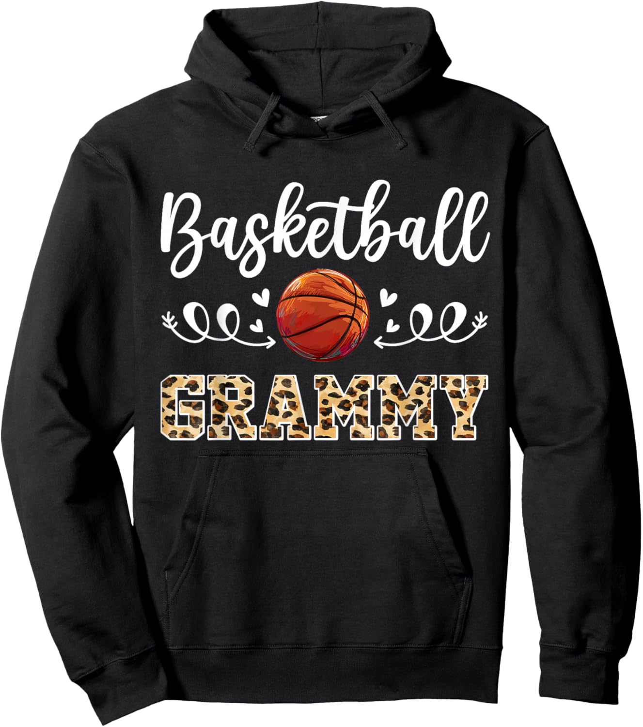 Basketball Grammy Funny Basketball Player Grammy Leopard Hoodie - Hoodie | Black