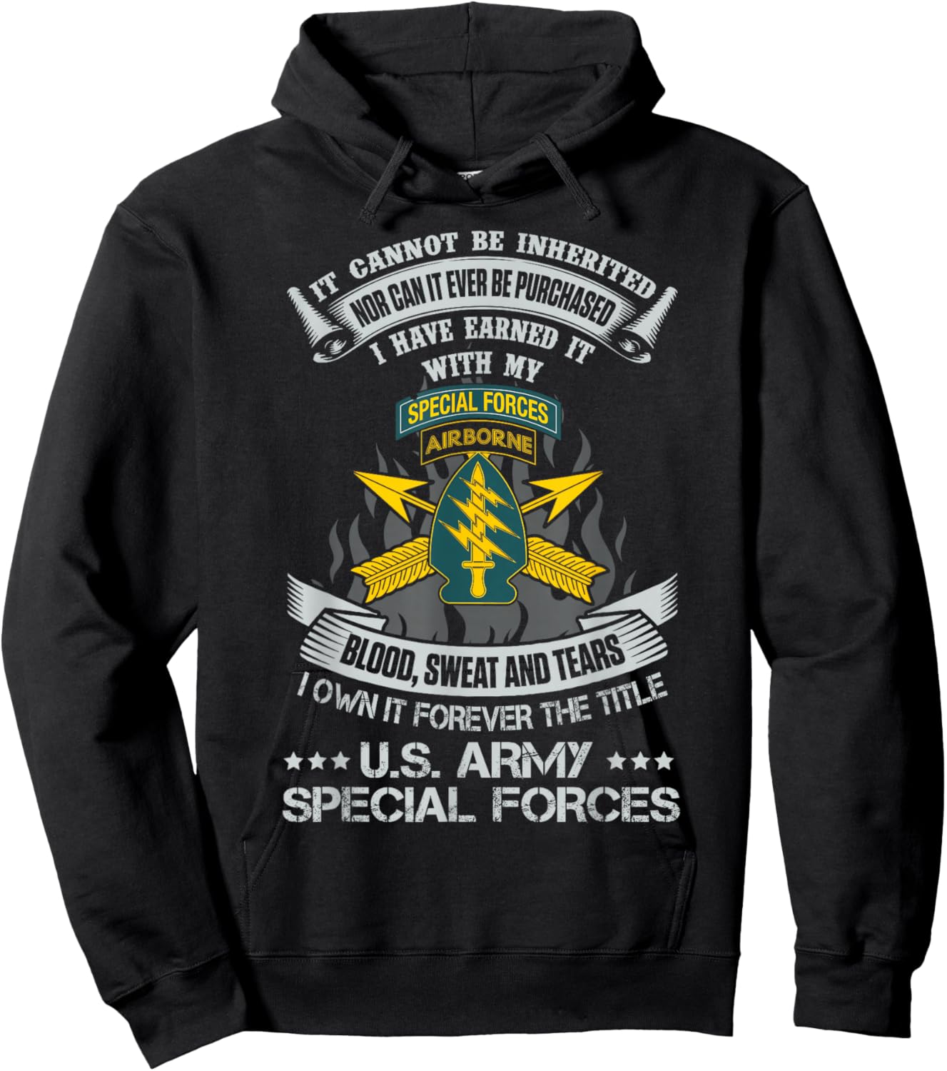 Own Forever The Title US Special Forces Veteran Green Beret Hoodie - Hoodie | Black