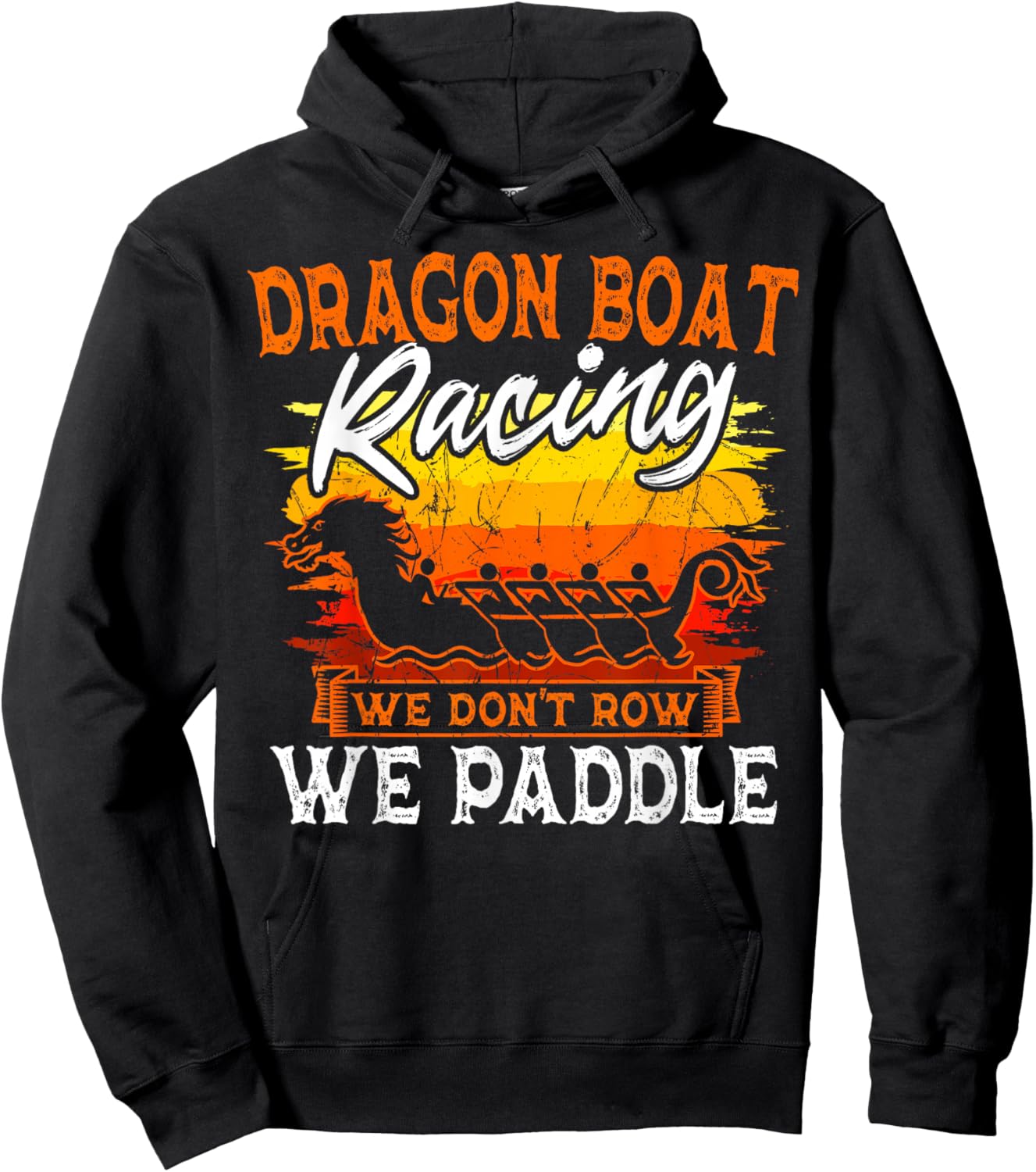 Dragon Boat Paddler Team Racing Athlete Water Sport Fan Hoodie - Hoodie | Black