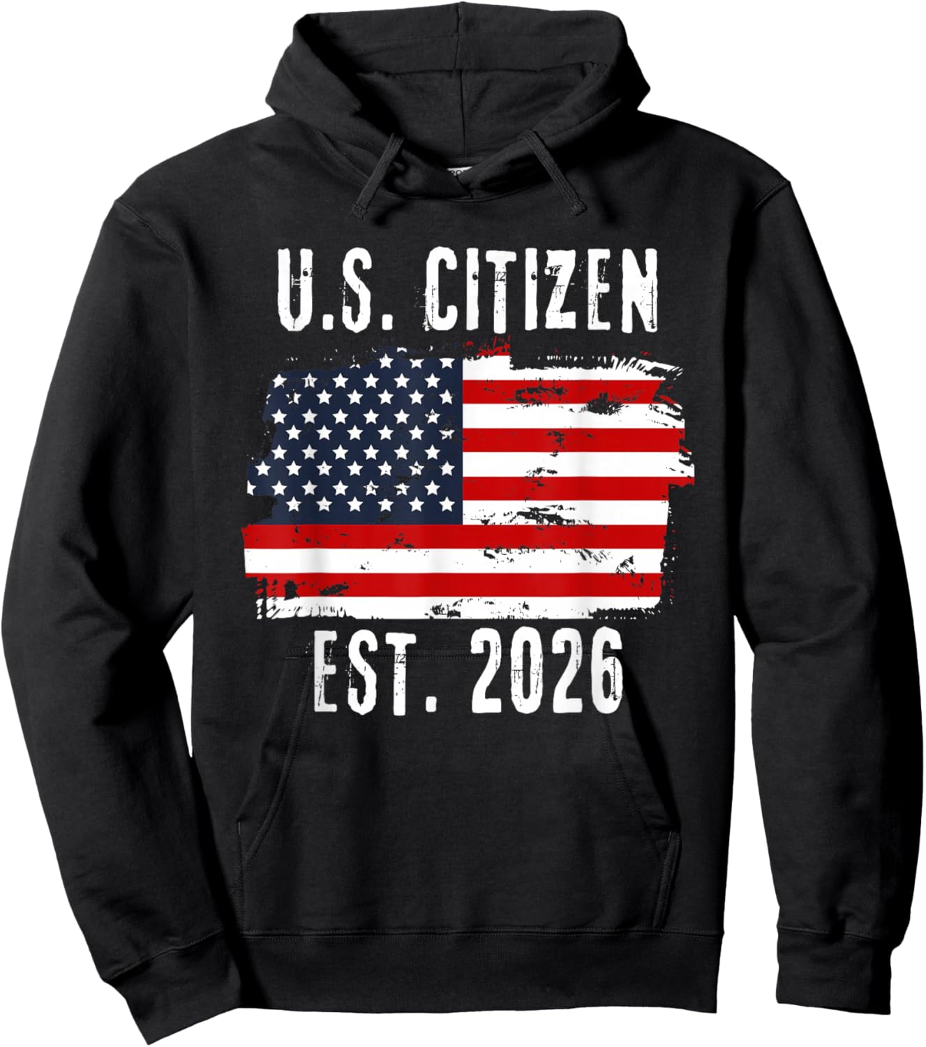 New US Citizen Est 2026 American Immigrant Citizenship Hoodie - Hoodie | Black