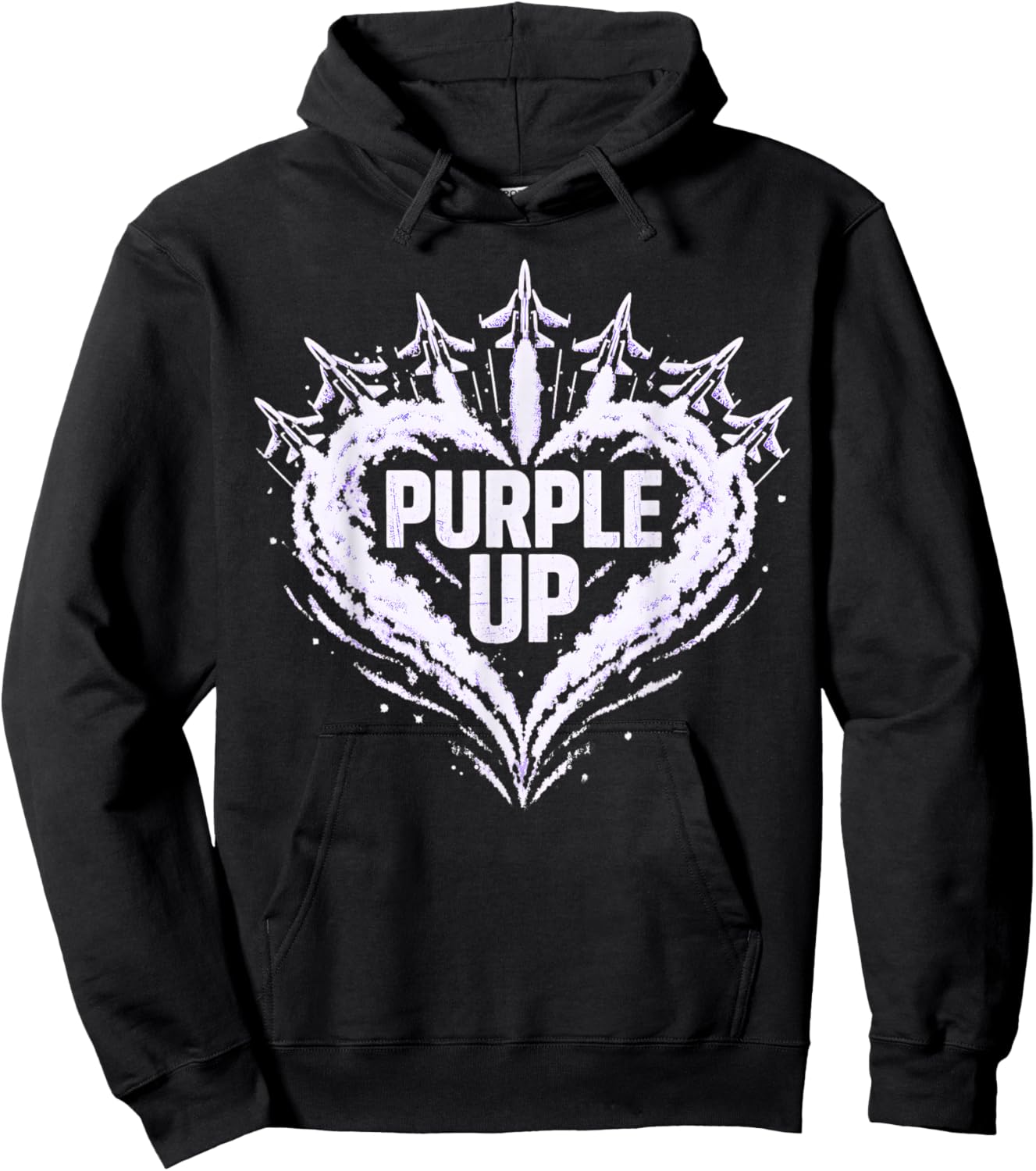 Purple Up for Military Kids Military Child Month Hoodie - Hoodie | Black